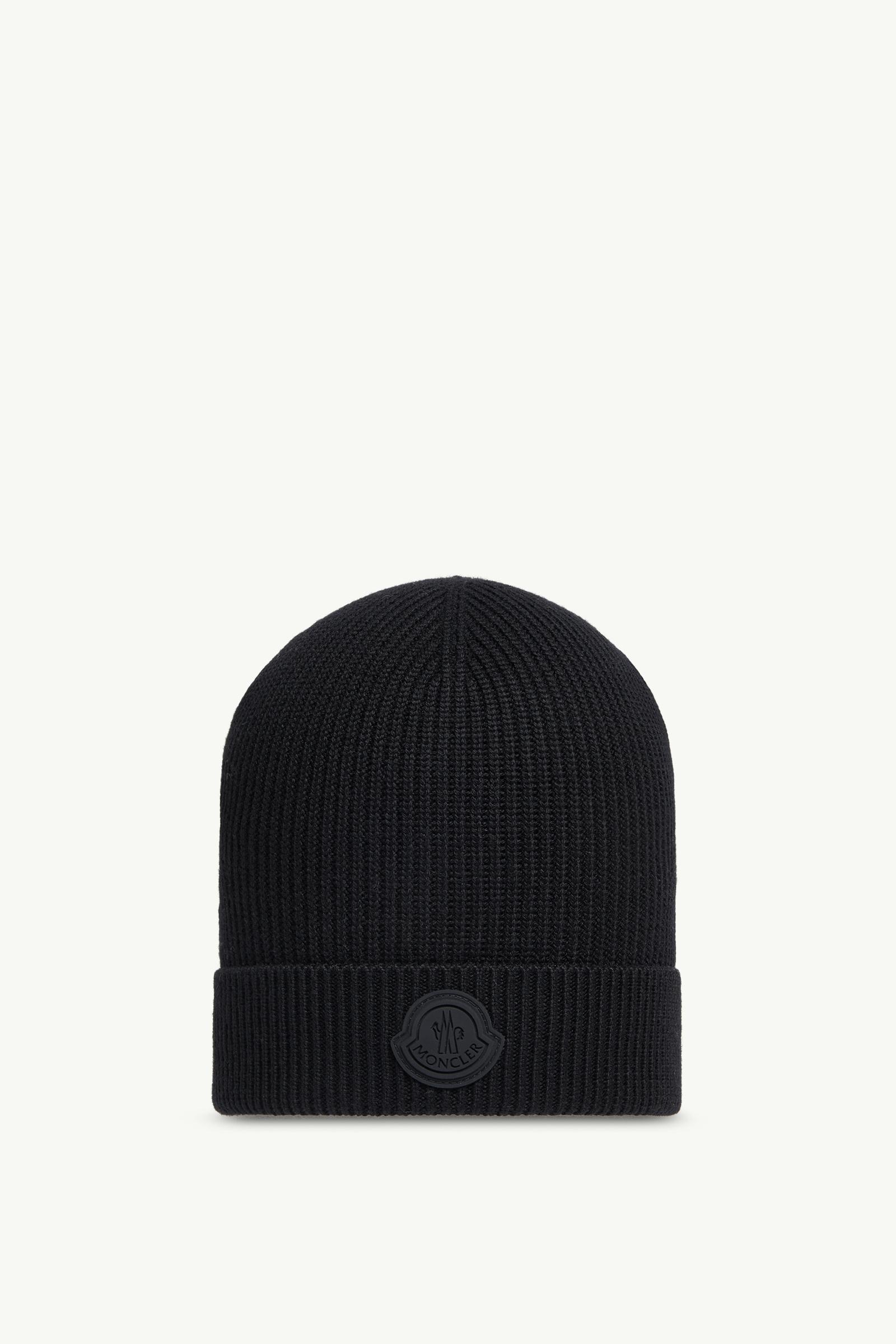 Black Wool Beanie - Hats & Beanies for Men | Moncler US