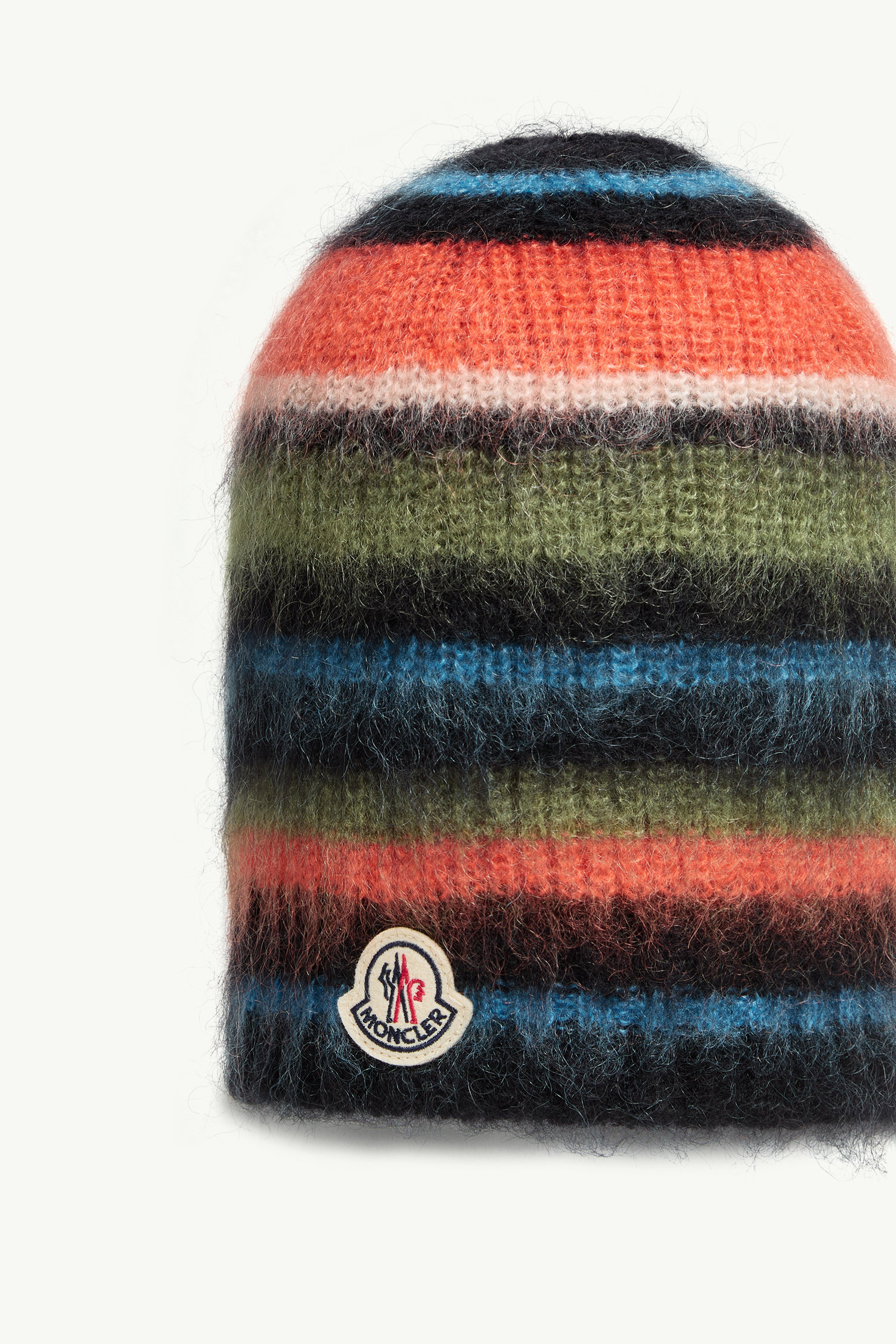 Bonnet en mohair rayé Hommes Multicolore Moncler 2