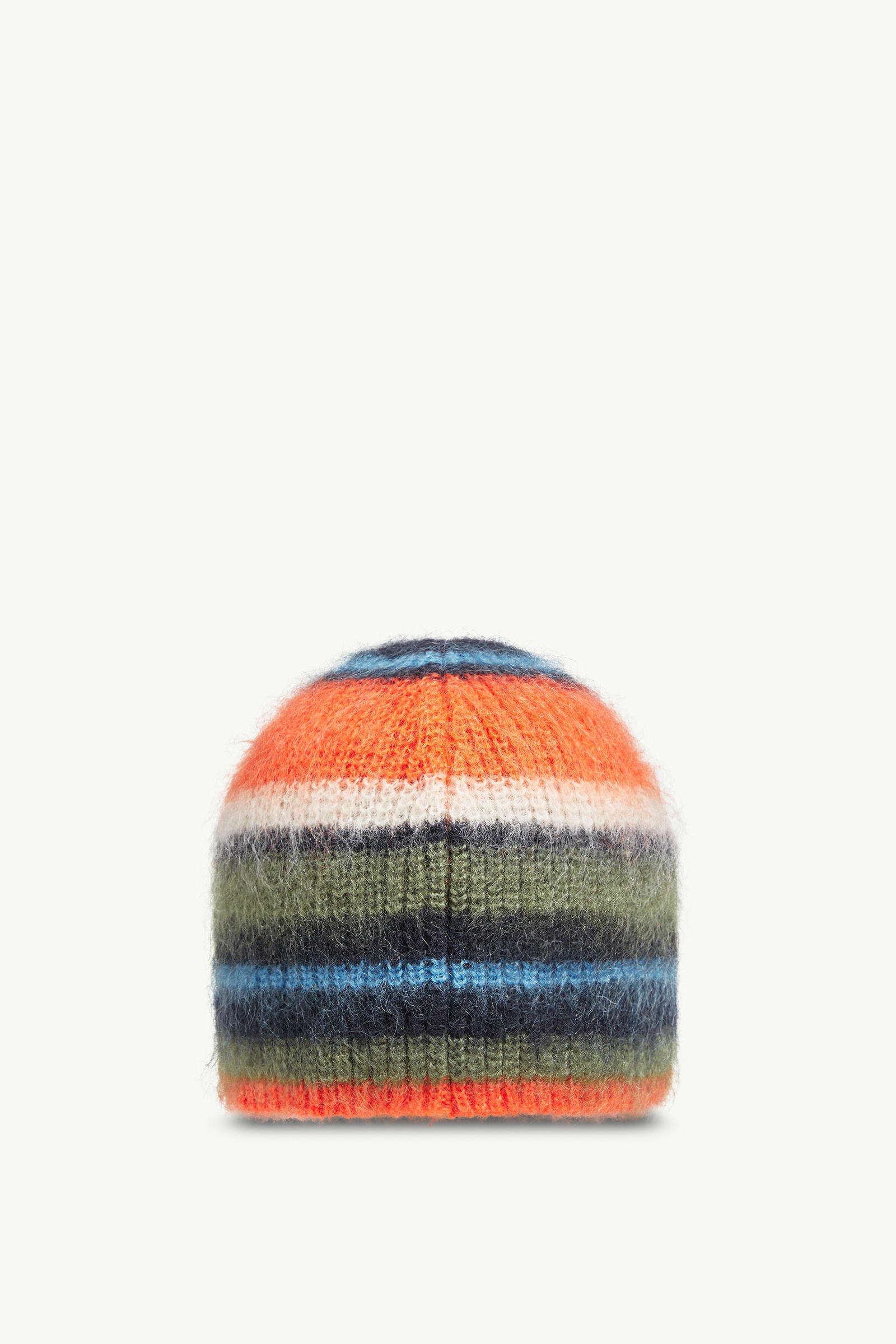 Striped Mohair Beanie Men Multicolour Moncler 3