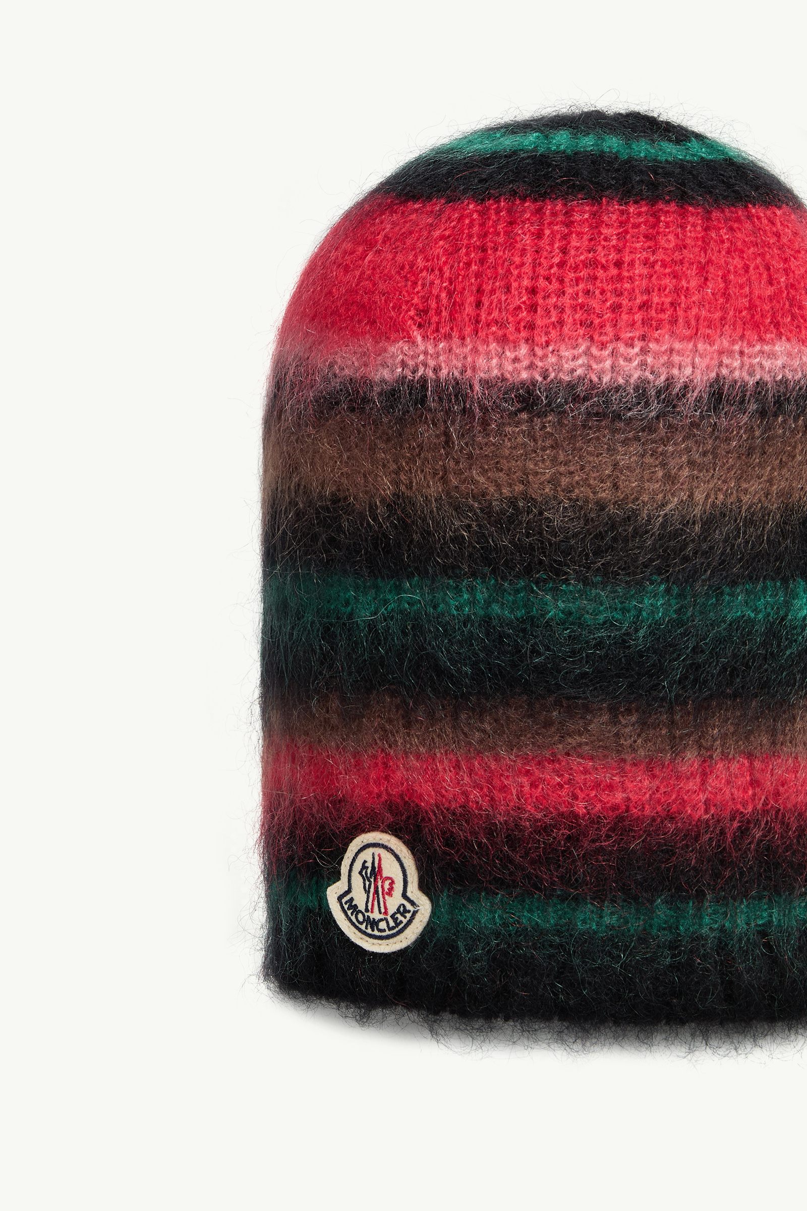 Multicolour Striped Mohair Beanie - Hats & Beanies for Men
