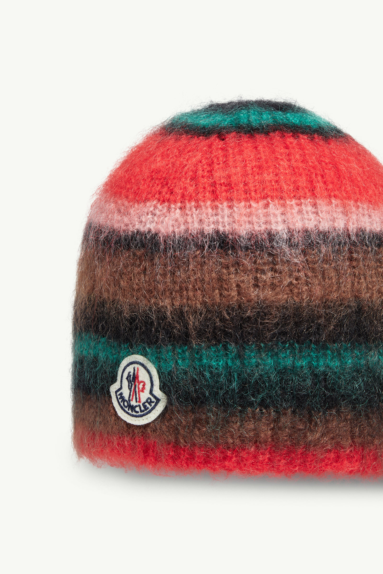 Striped Mohair Beanie Men Multicolour Moncler 2