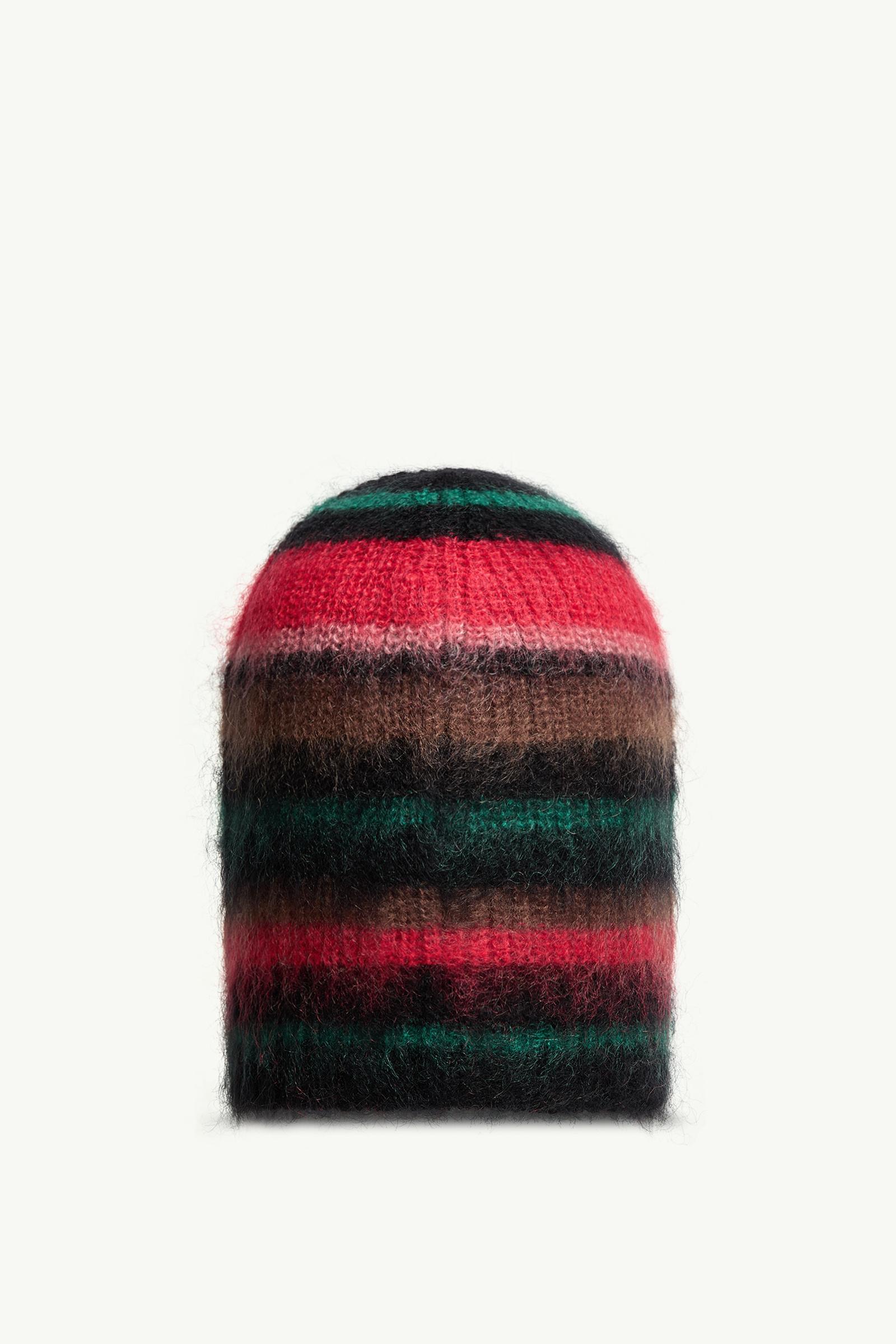 Multicolour Striped Mohair Beanie - Hats & Beanies for Men