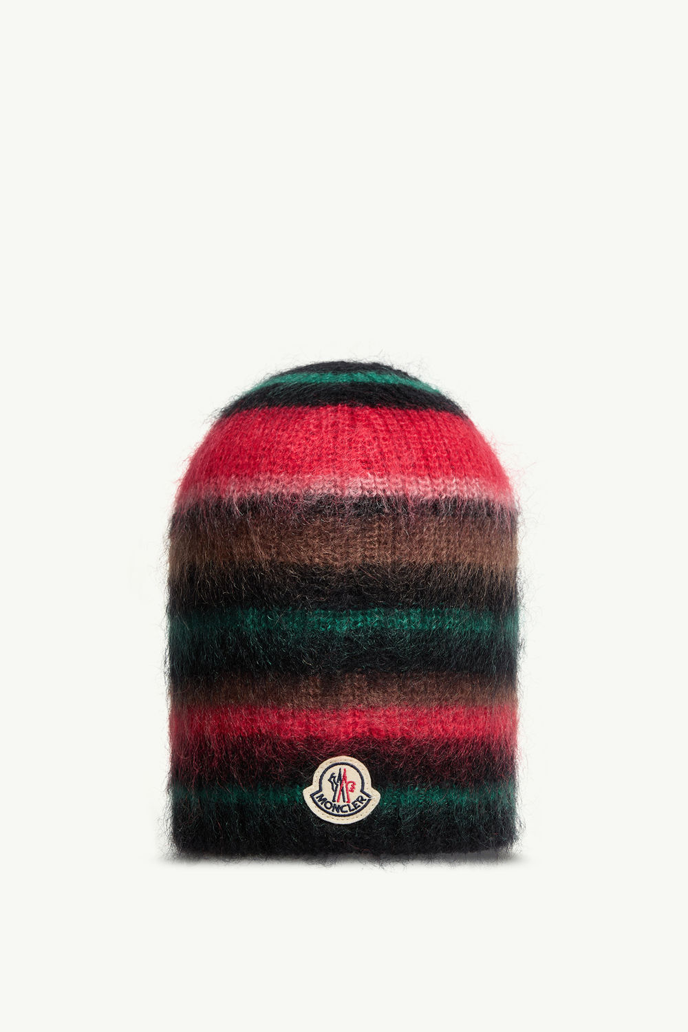 Striped Mohair Beanie Men Multicolour Moncler 0