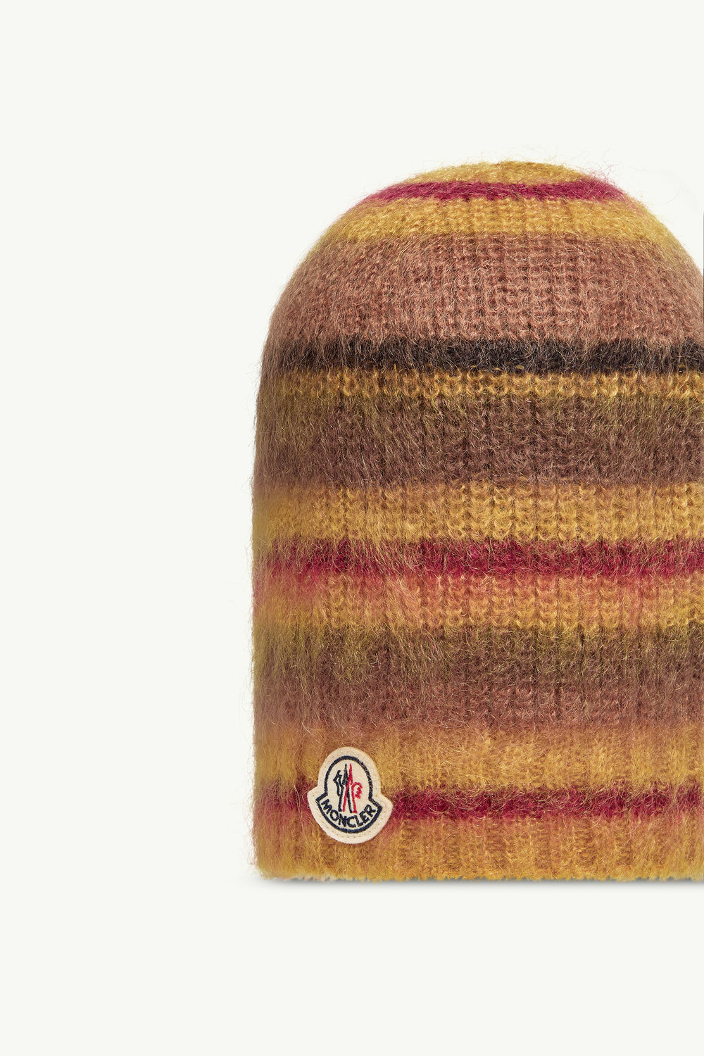 Striped Mohair Beanie Men Multicolour Moncler 2