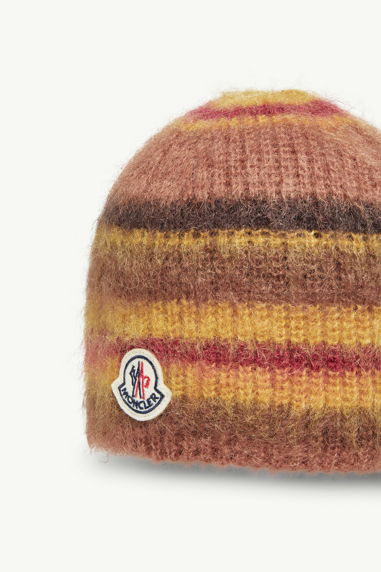 Striped Mohair Beanie Men Multicolour Moncler 2