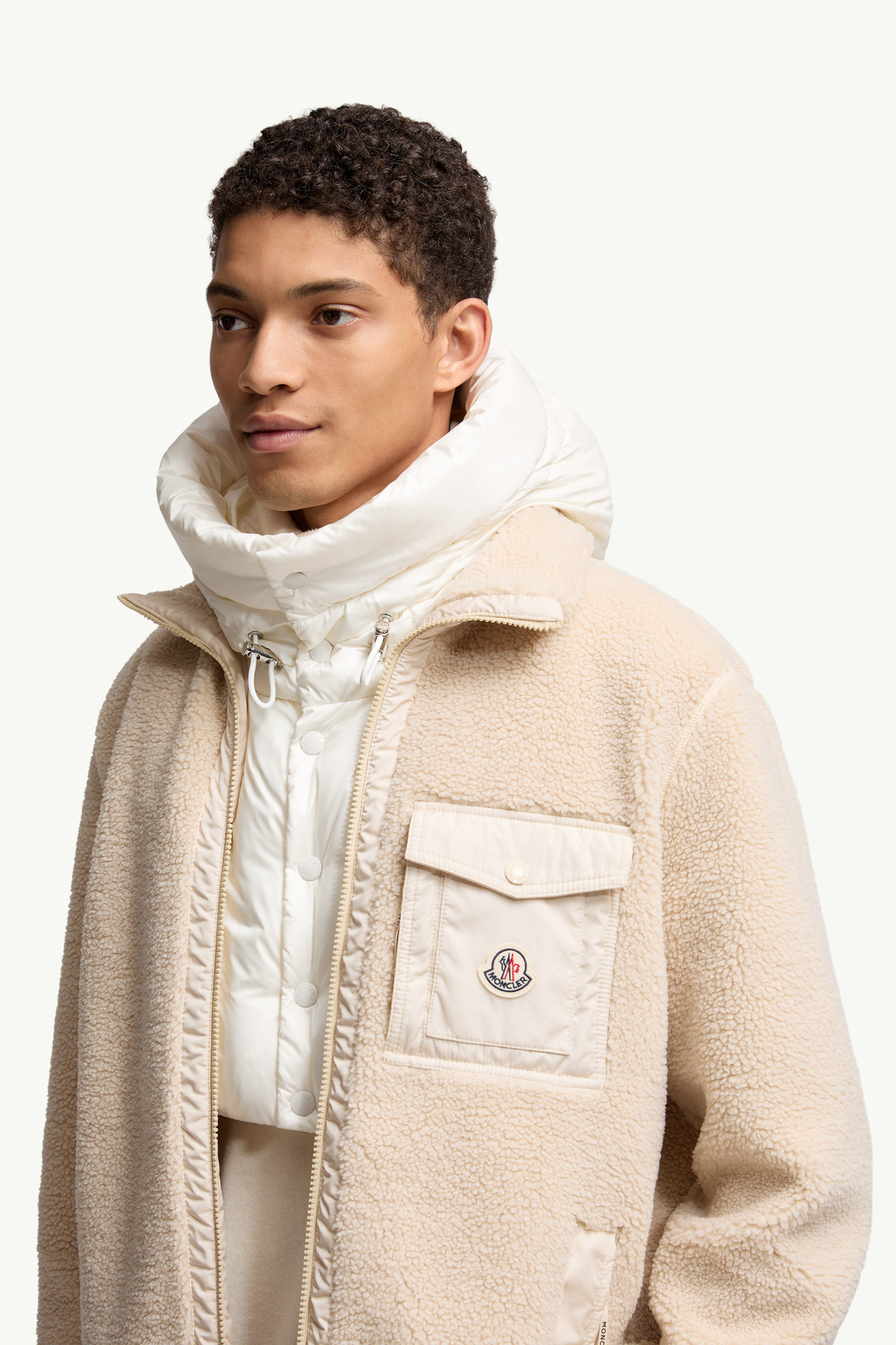 羽絨風帽 中性 白色 Moncler 1