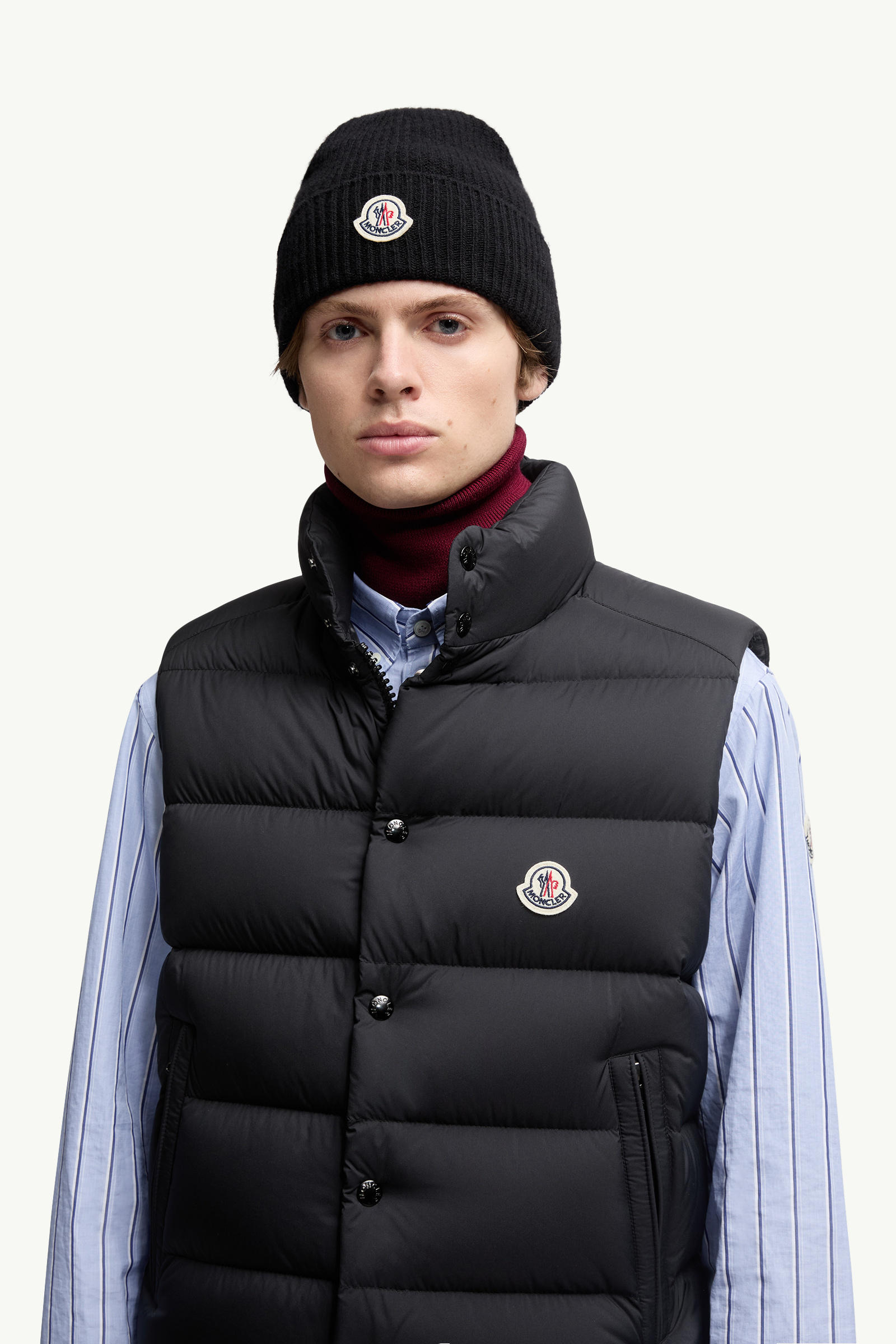 Wool & Cashmere Beanie Men Black Moncler 1