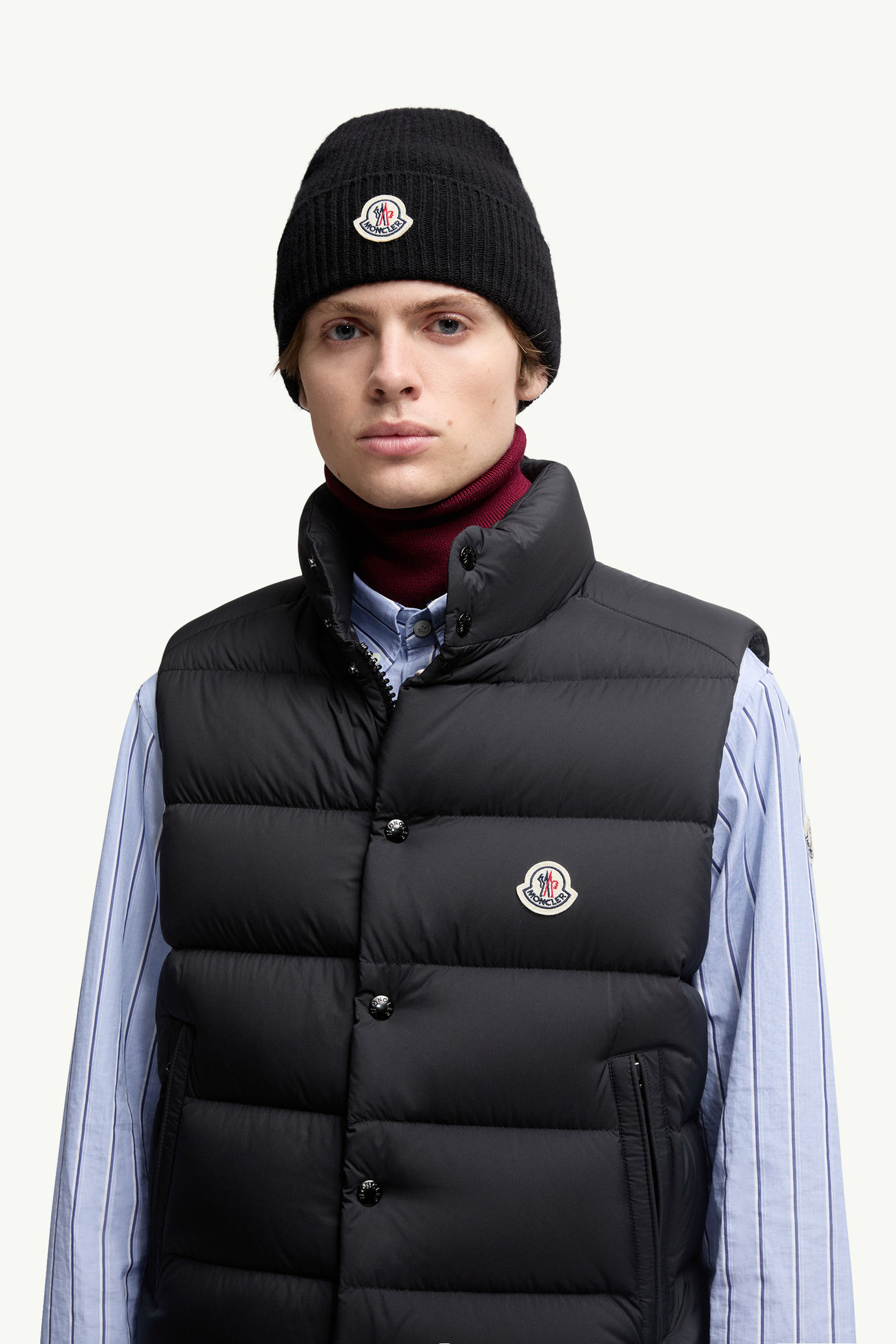 울 & 캐시미어 비니 남성 블랙 Moncler 1