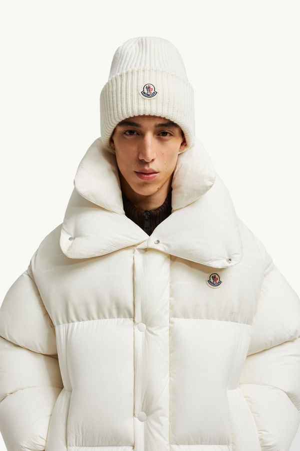Wool & Cashmere Beanie Men White Moncler 1