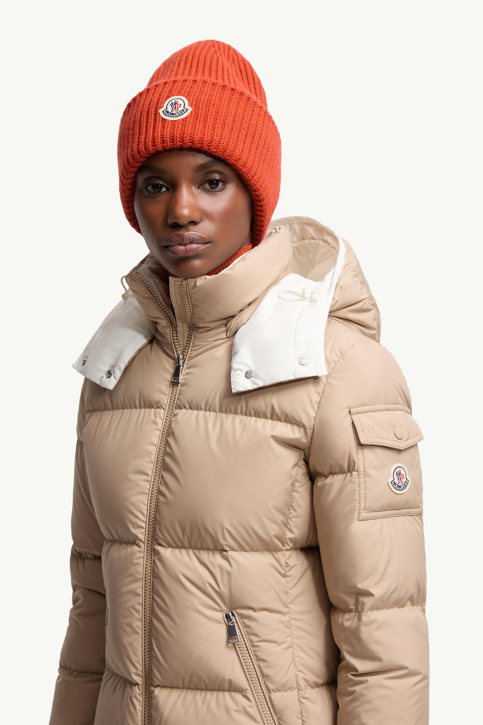 Wool & Cashmere Beanie Gender Neutral Orange Moncler 2