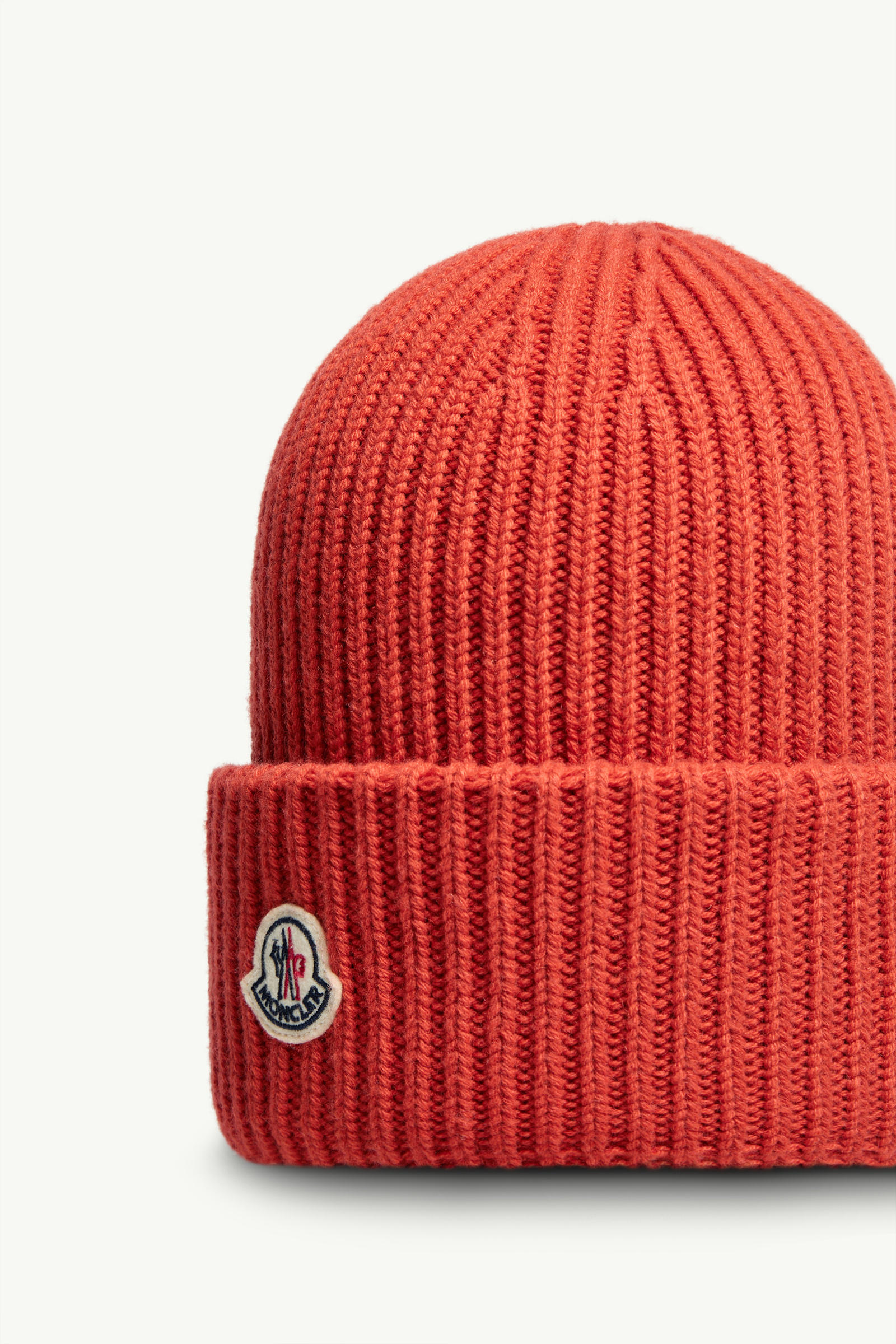 Wool & Cashmere Beanie Gender Neutral Orange Moncler 3
