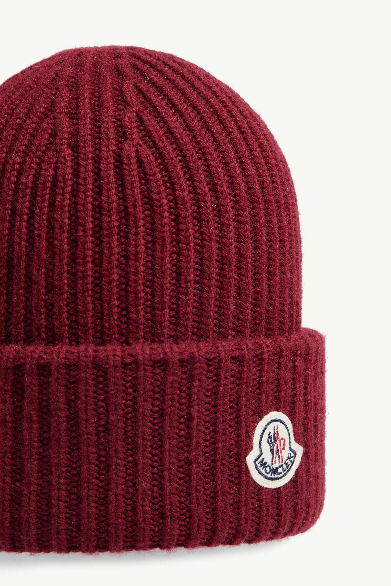 Grape Red Wool & Cashmere Beanie - Hats & Beanies for Men | Moncler US
