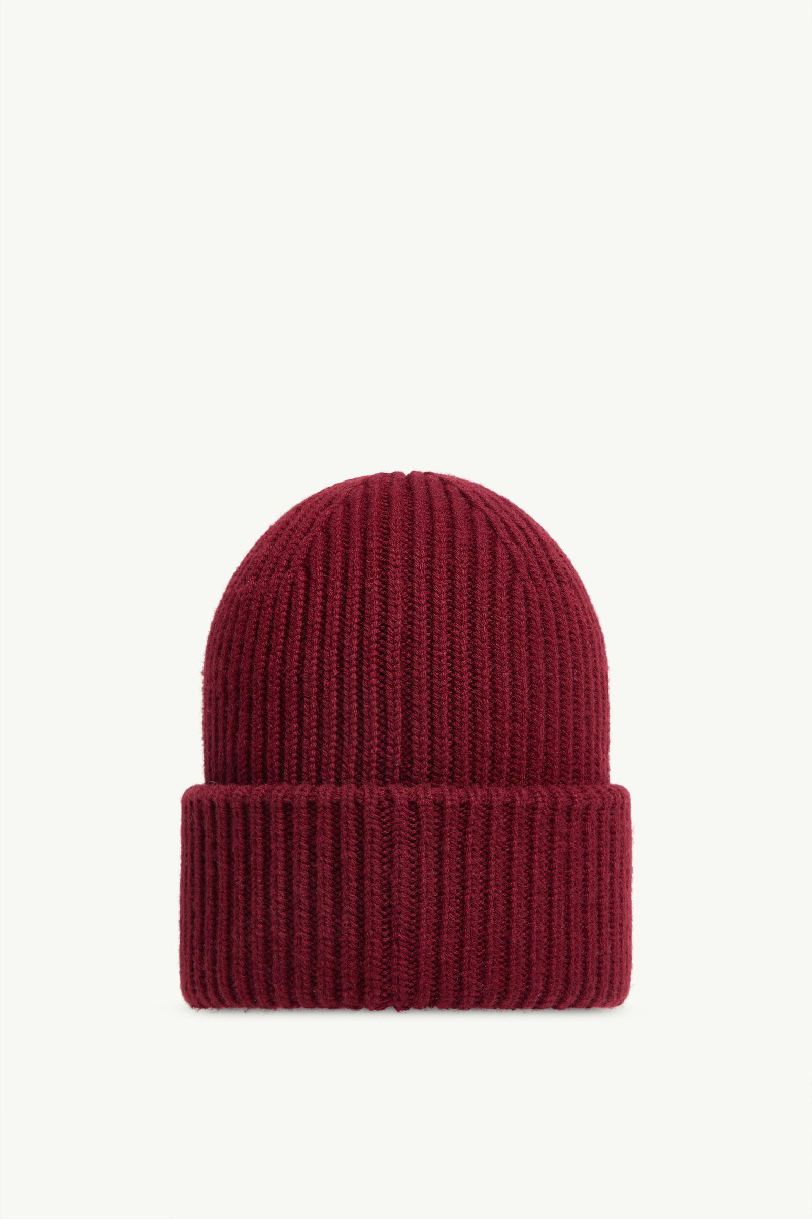 Grape Red Wool & Cashmere Beanie - Hats & Beanies for Men | Moncler US
