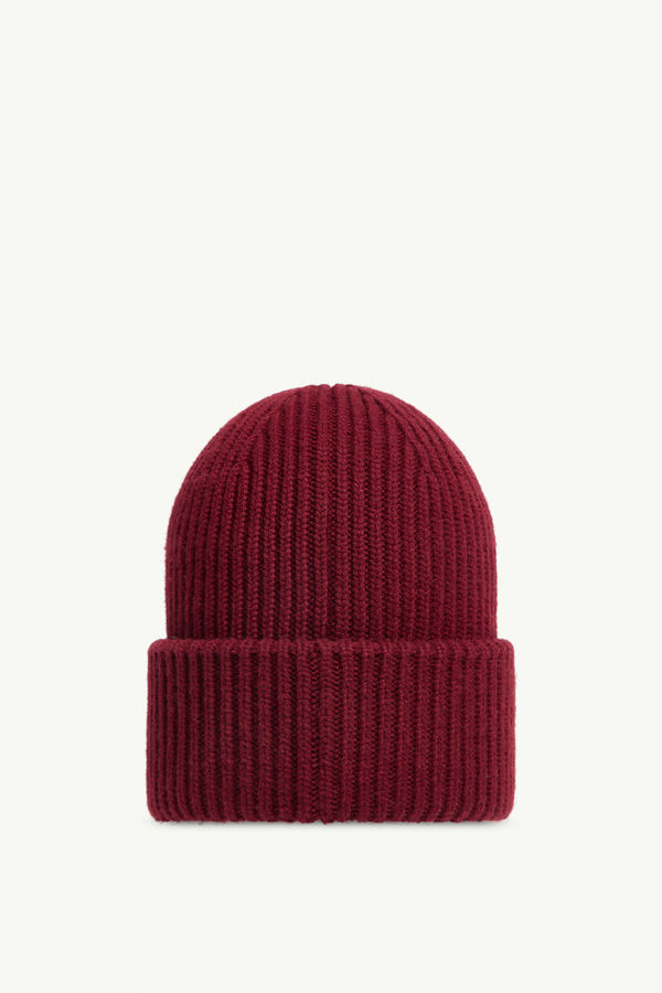 Wool & Cashmere Beanie Men Grape Red Moncler 3
