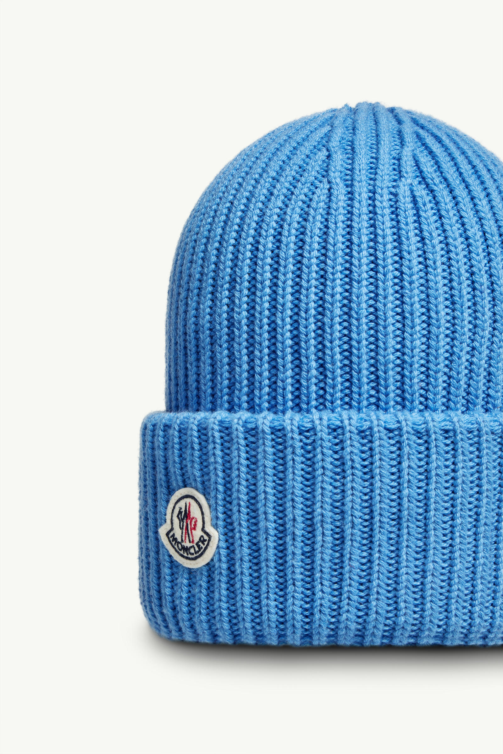 Wool & Cashmere Beanie Men Light Blue Moncler 2
