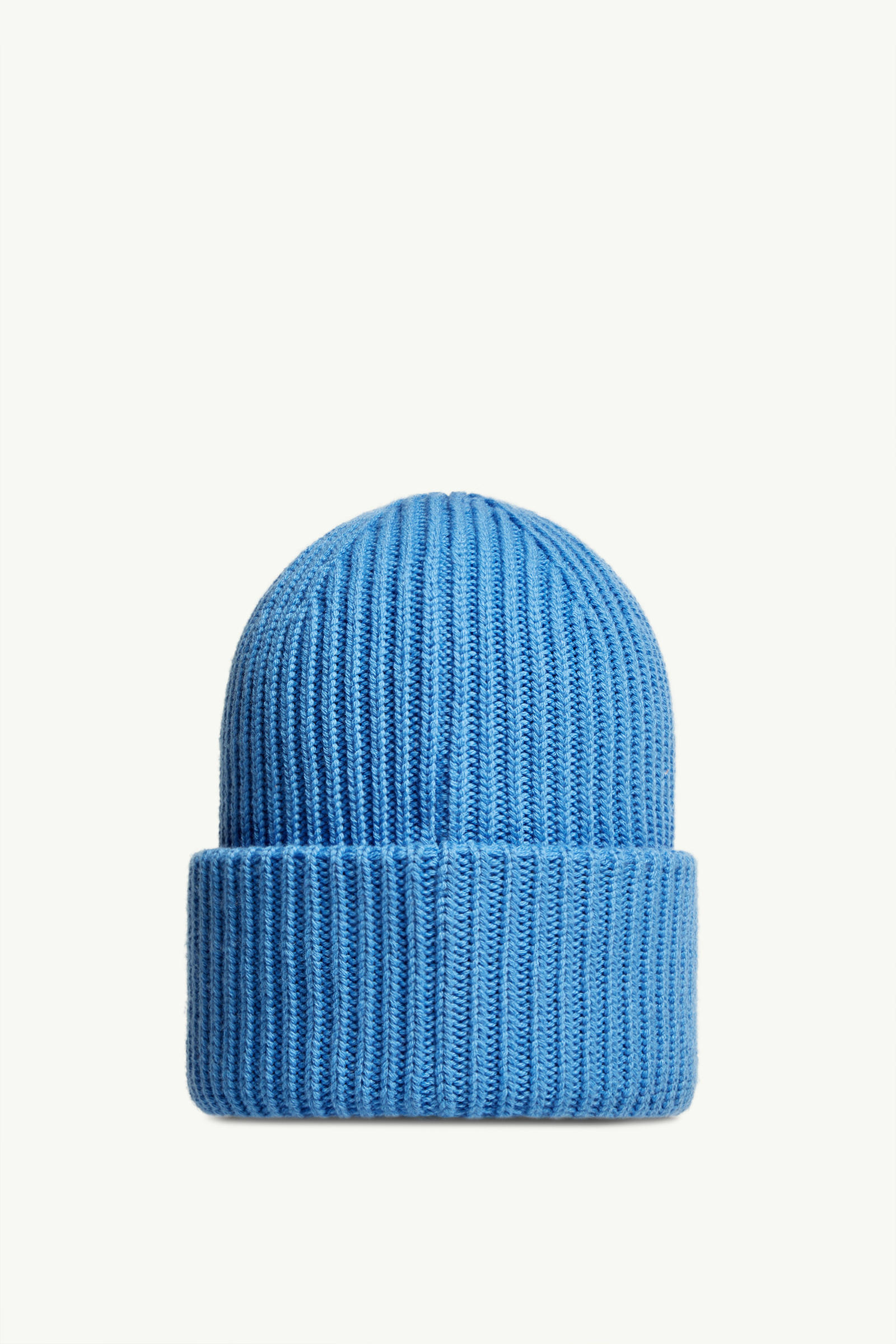 Wool & Cashmere Beanie Men Light Blue Moncler 3