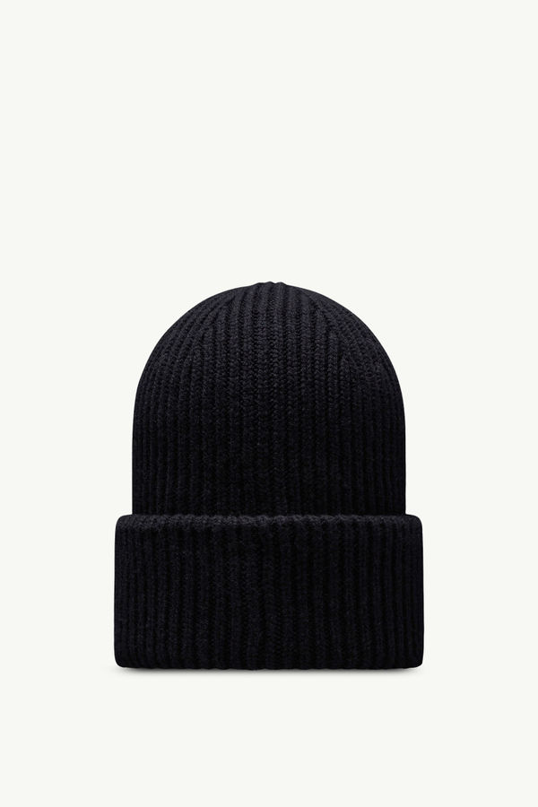 Wool & Cashmere Beanie Men Black Moncler 3