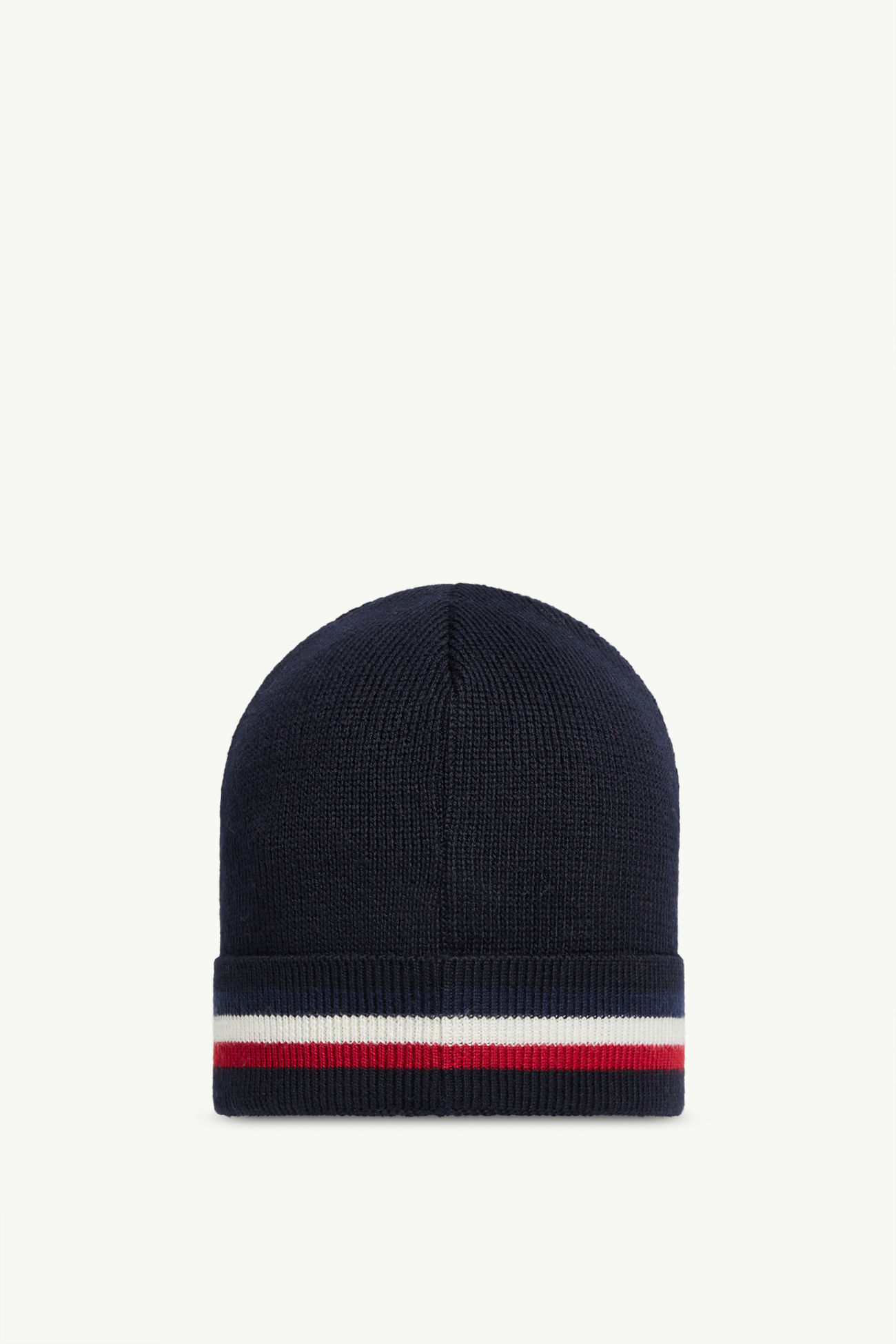 Tricolour Wool Beanie Men Navy Blue Moncler 3