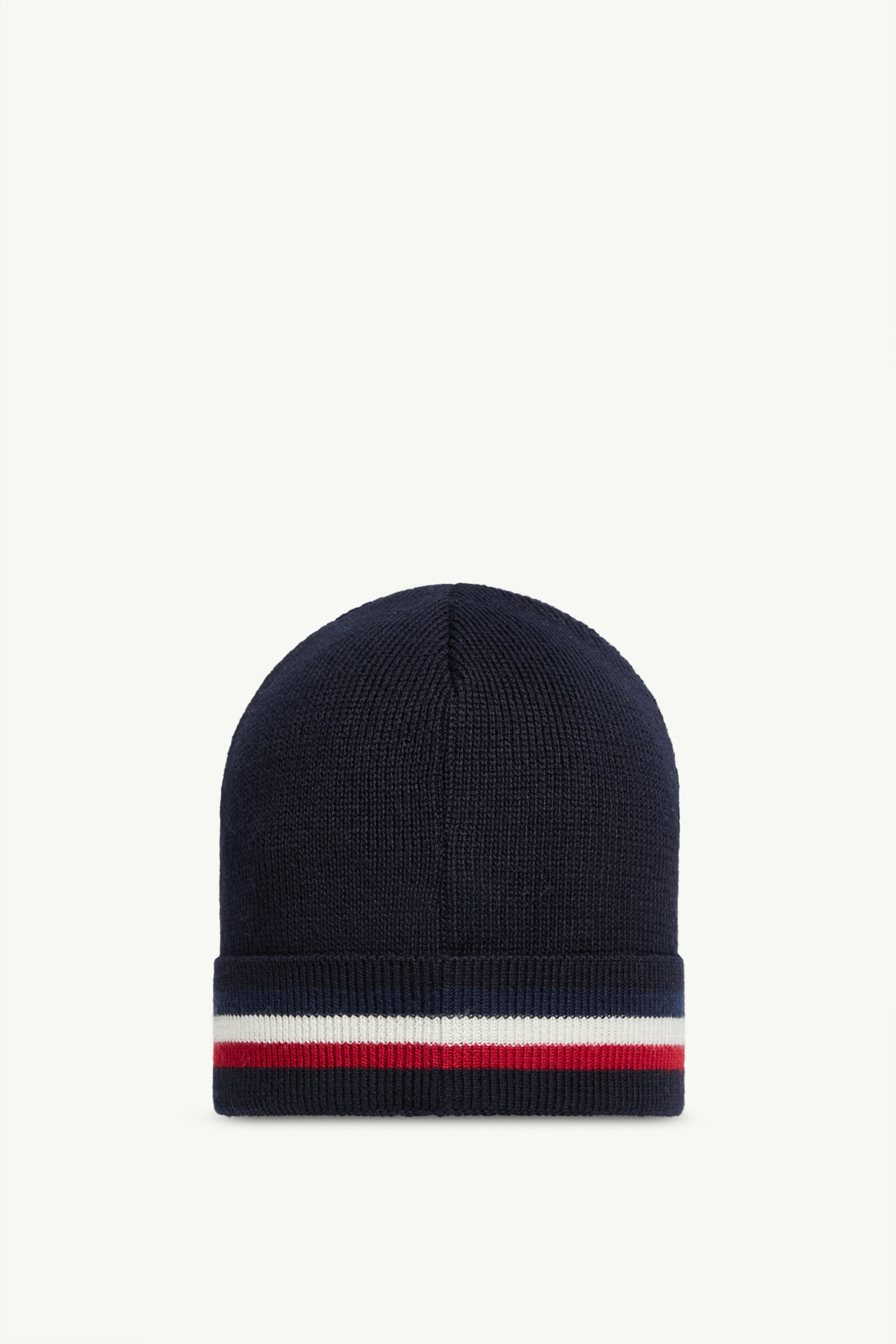 Tricolour Wool Beanie Men Navy Blue Moncler 3