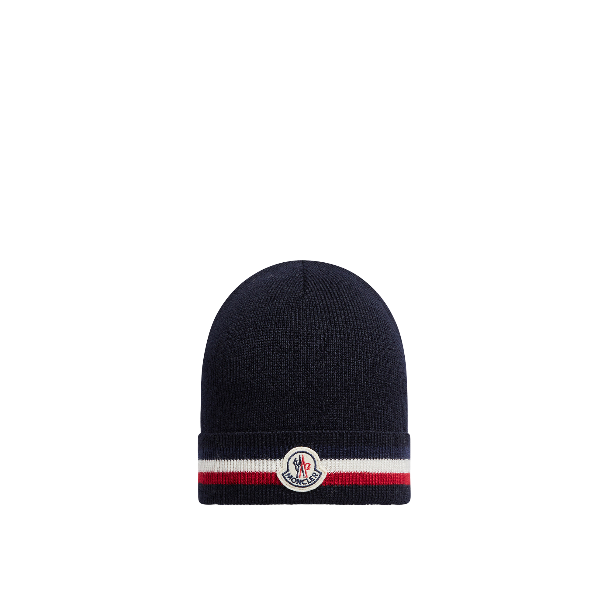 MONCLER COLLECTION Tricolour Wool Beanie, Men, Blue, Size: One size