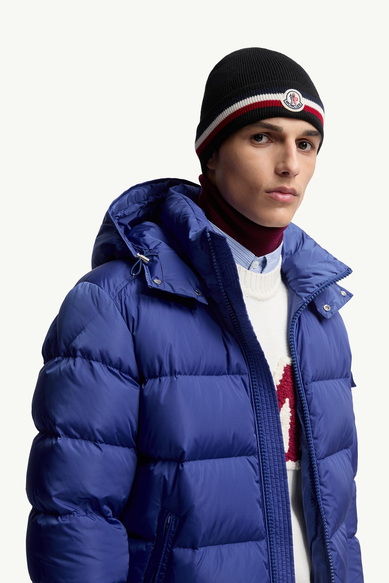 Tricolour Wool Beanie Men Black Moncler 1