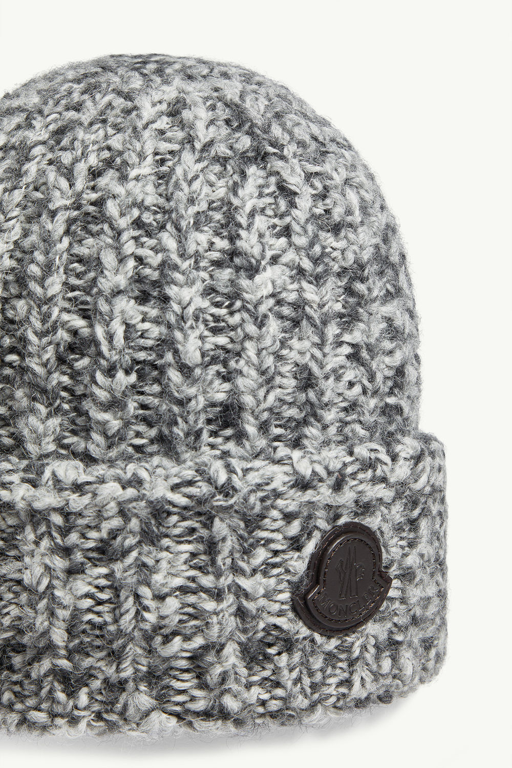 Wool & Alpaca Blend Beanie Men Gray Moncler 2