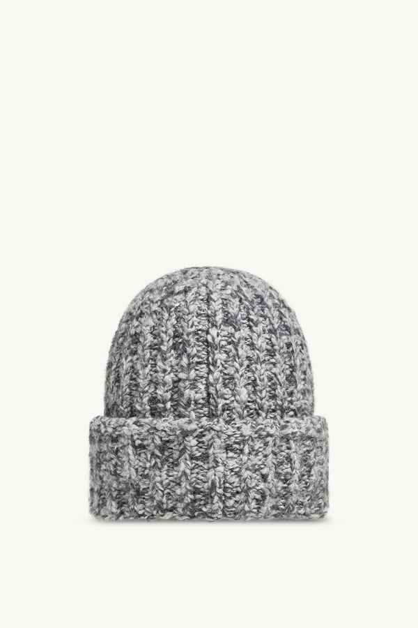 Wool & Alpaca Blend Beanie Men Gray Moncler 3