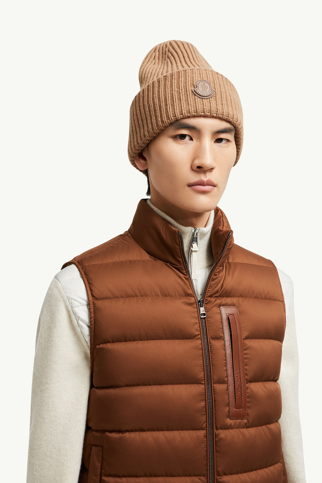 ニットキャップ メンズ ベージュ Moncler 1