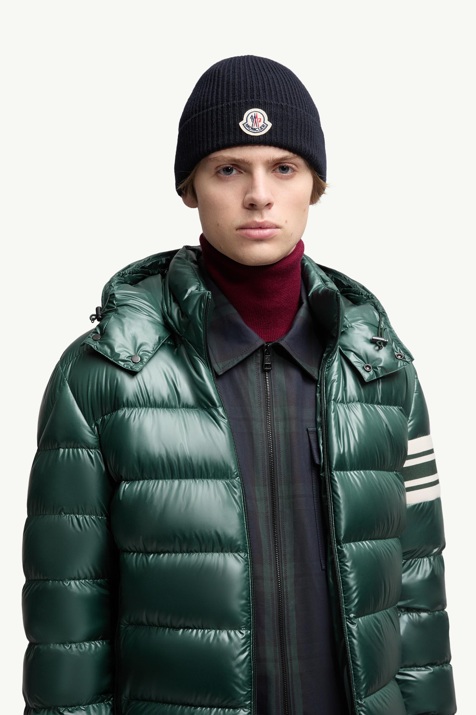 Wool Beanie Gender Neutral Navy Blue Moncler 1