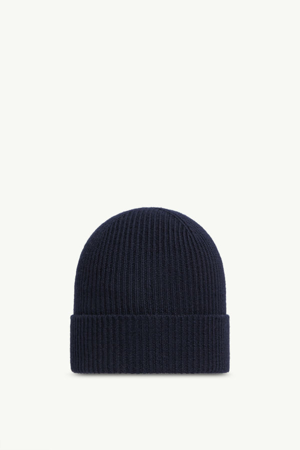 Bonnet en laine Mixte Bleu marine Moncler 3