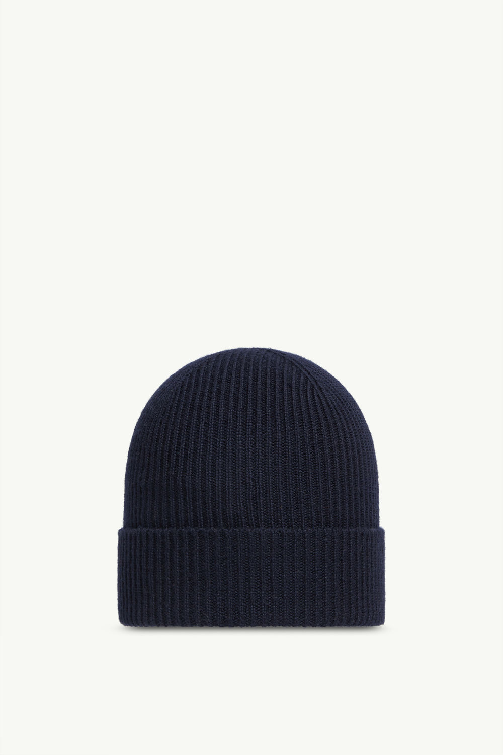 Wool Beanie Gender Neutral Navy Blue Moncler 3