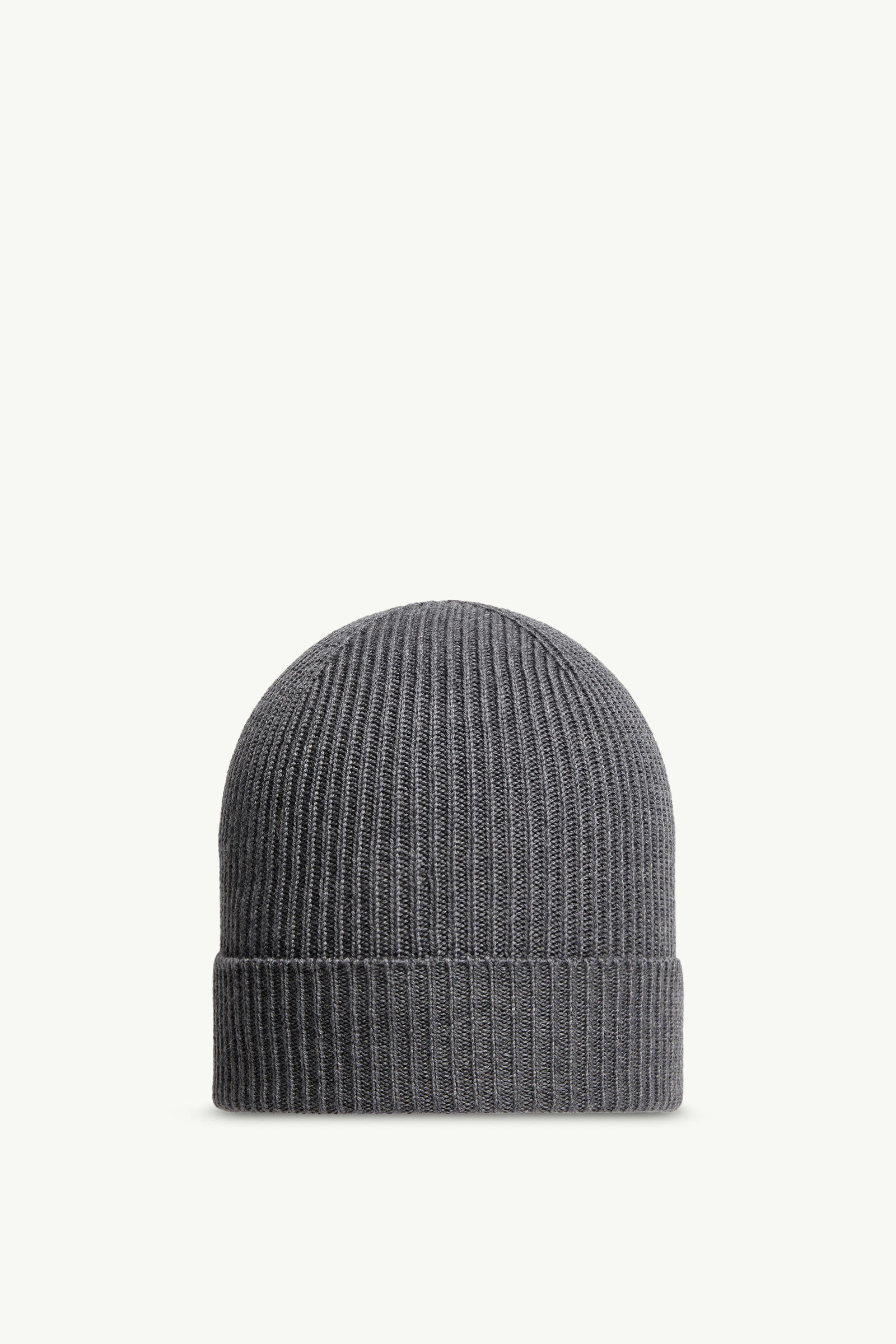 Wool Beanie Men Dark Gray Moncler 3