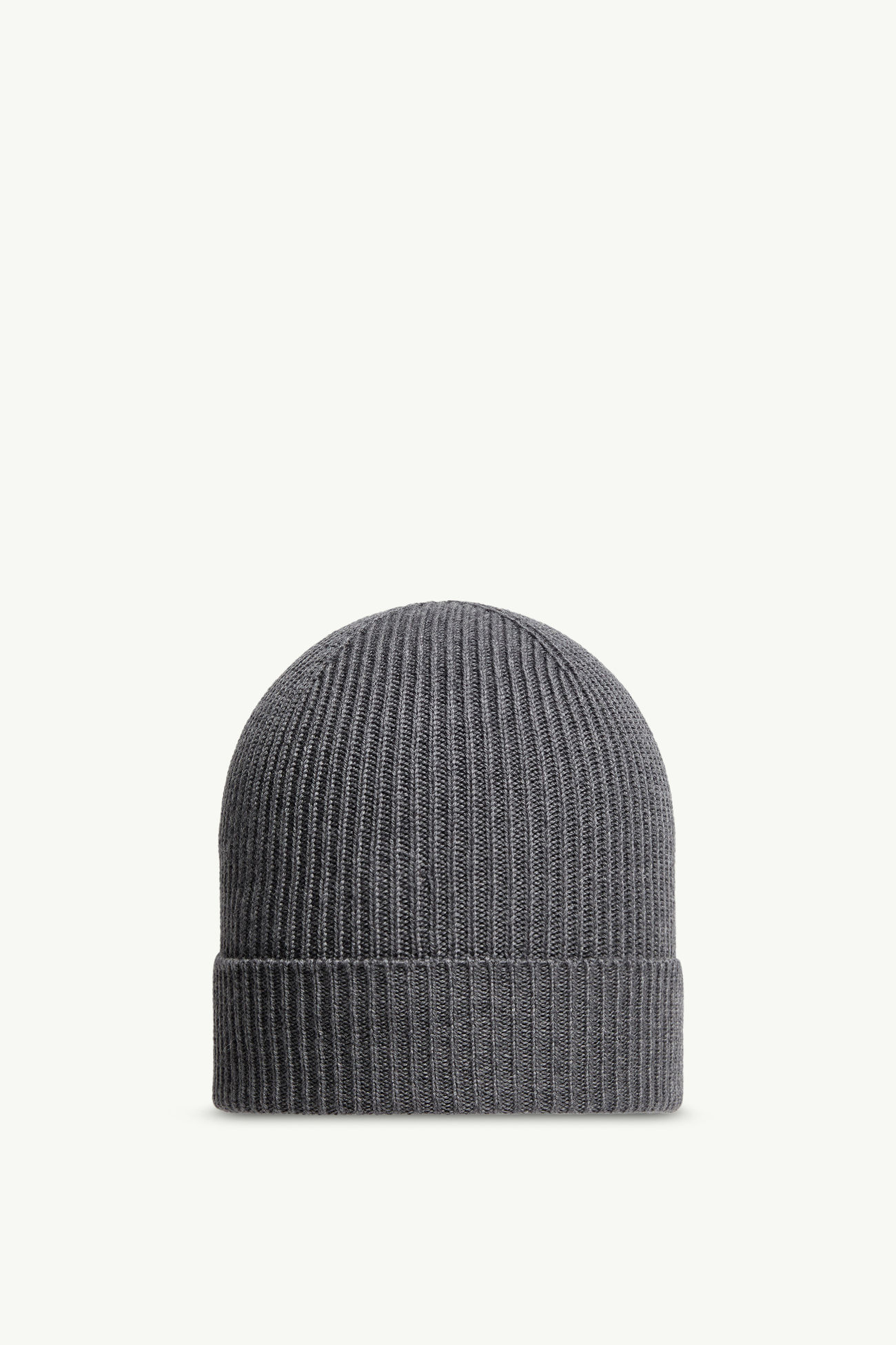 Wool Beanie Men Dark Grey Moncler 3