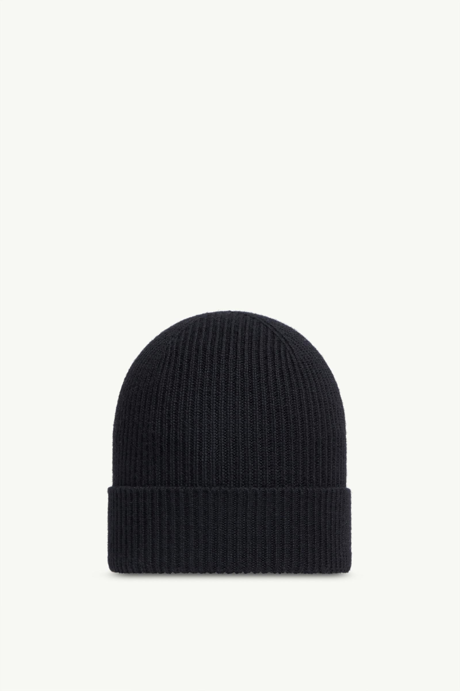 MONCLER ブラック ニット帽 ブラック ニットキャップ : ハット＆ベレー 向けの メンズ