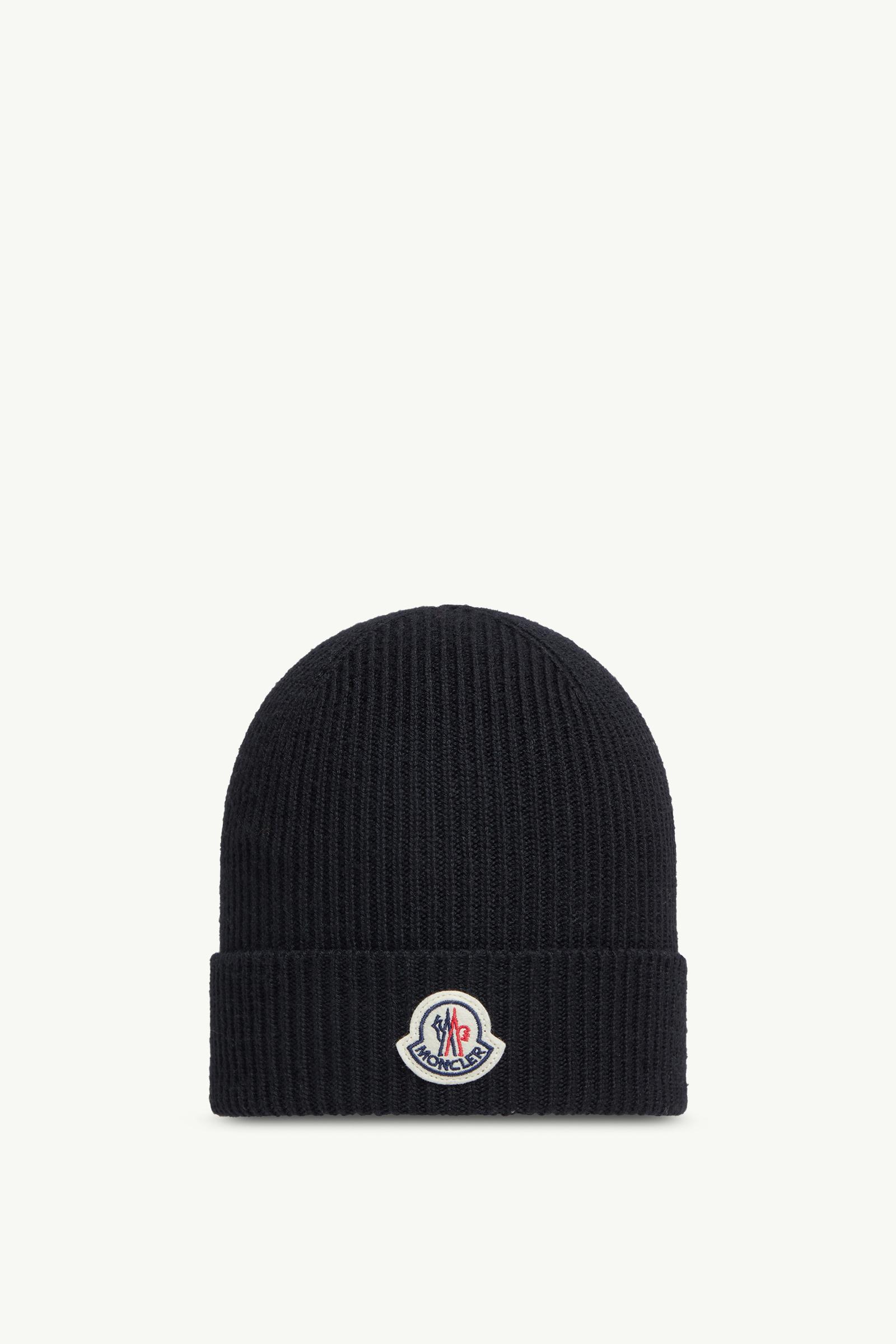 Moncler ブラック ニット帽 H20913B7050A9342 Black Wool Beanie - Hats & Beanies for Men | Moncler US