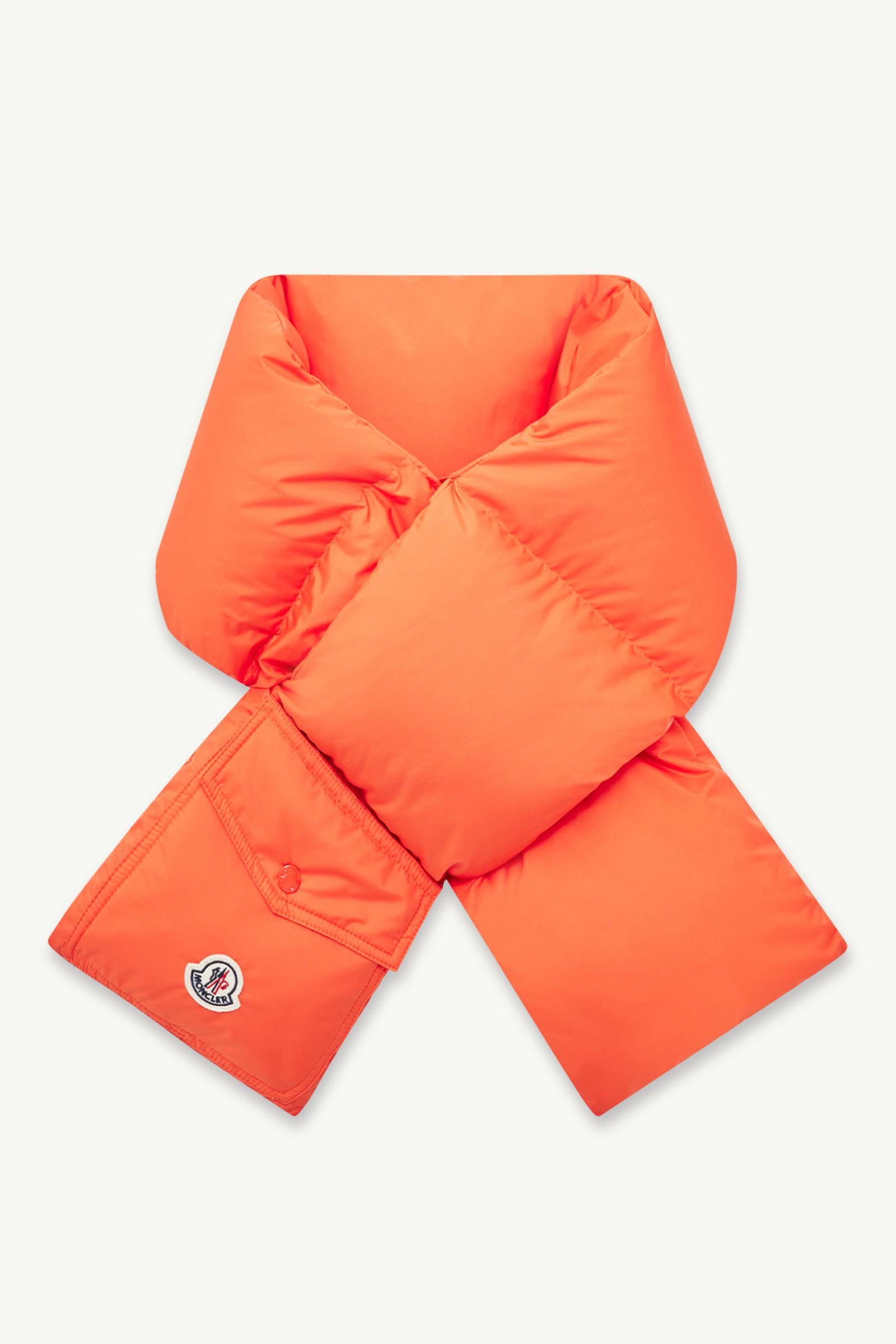 Orange Down Packable Scarf - Scarves & Gloves for Men | Moncler US
