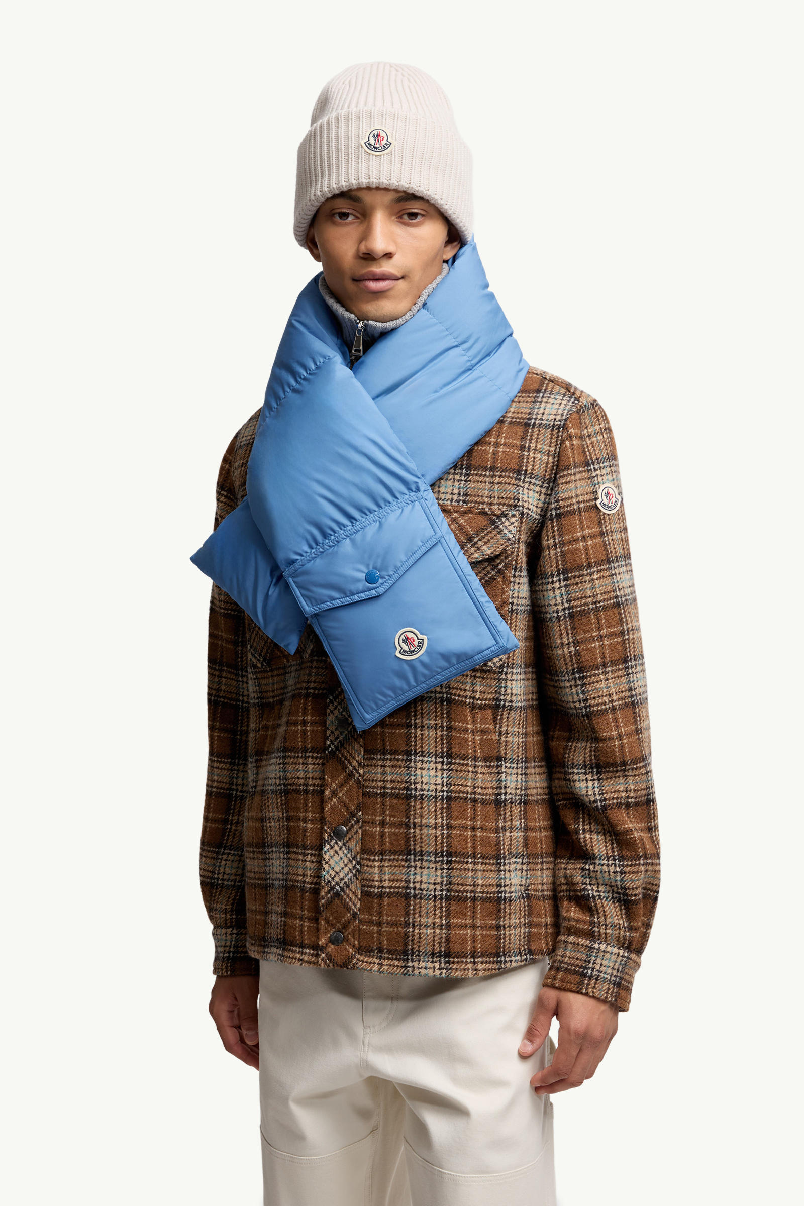 Down Packable Scarf Gender Neutral Electric Blue Moncler 1