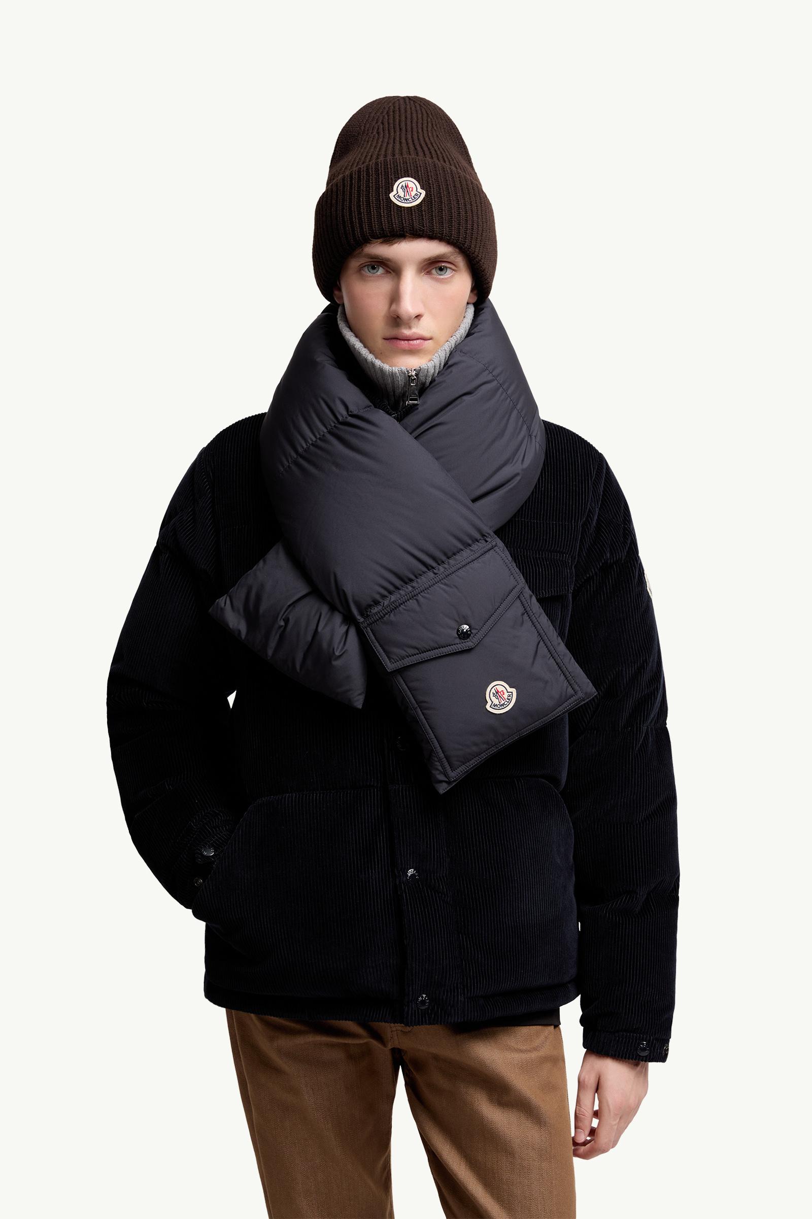 Down Packable Scarf Gender Neutral Navy Blue Moncler 1