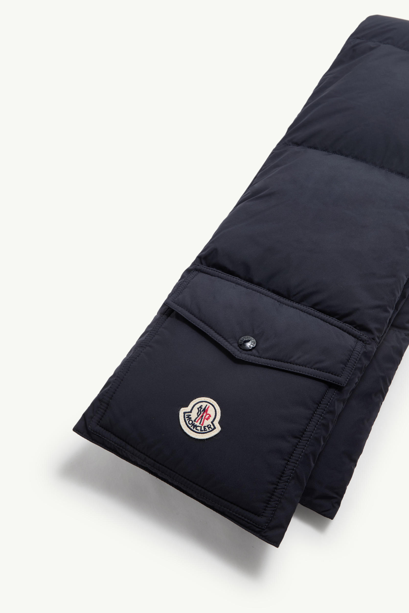 Down Packable Scarf Gender Neutral Navy Blue Moncler 3