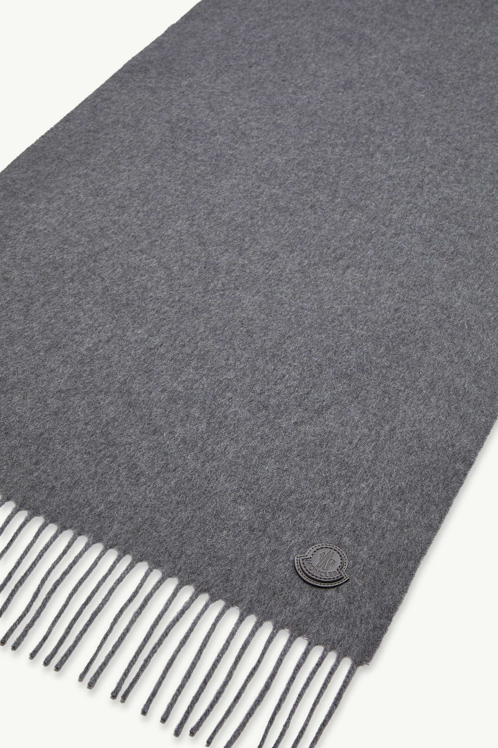 Fringed Cashmere Scarf Men Silver Moncler 2