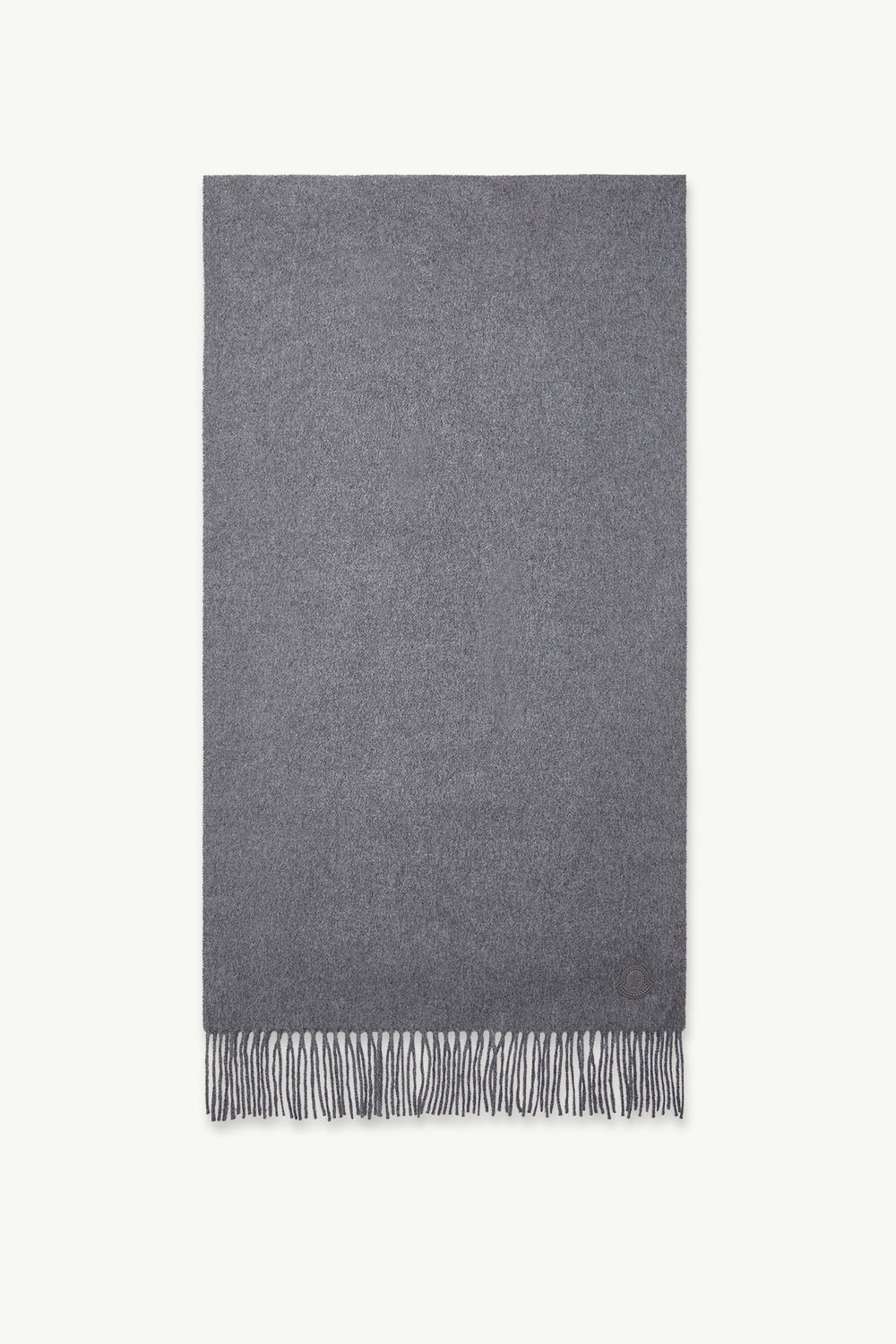 Fringed Cashmere Scarf Men Silver Moncler 0