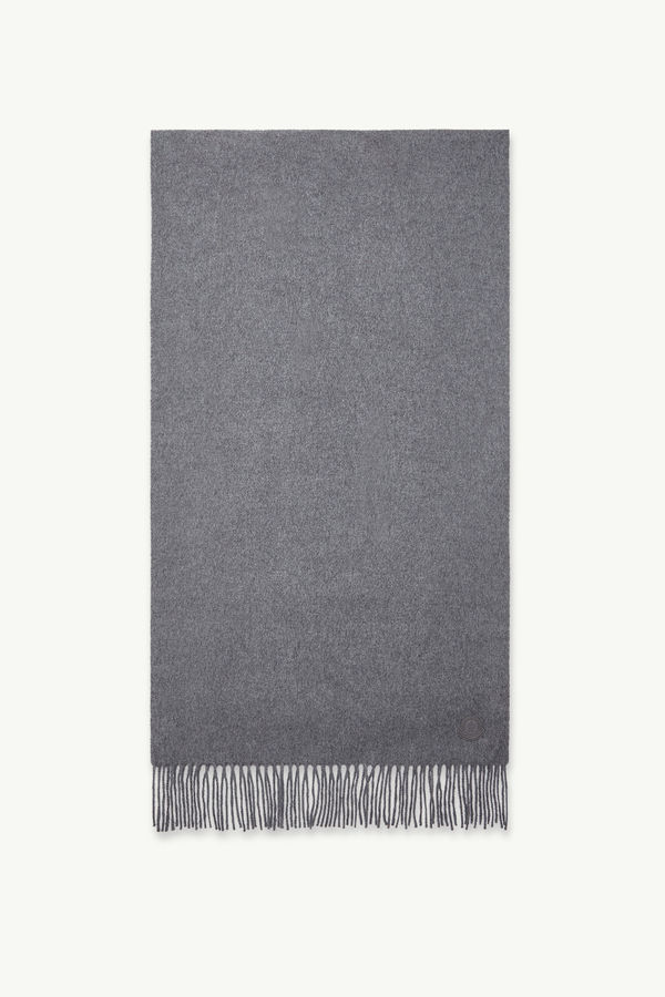 Fringed Cashmere Scarf Men Silver Moncler 0