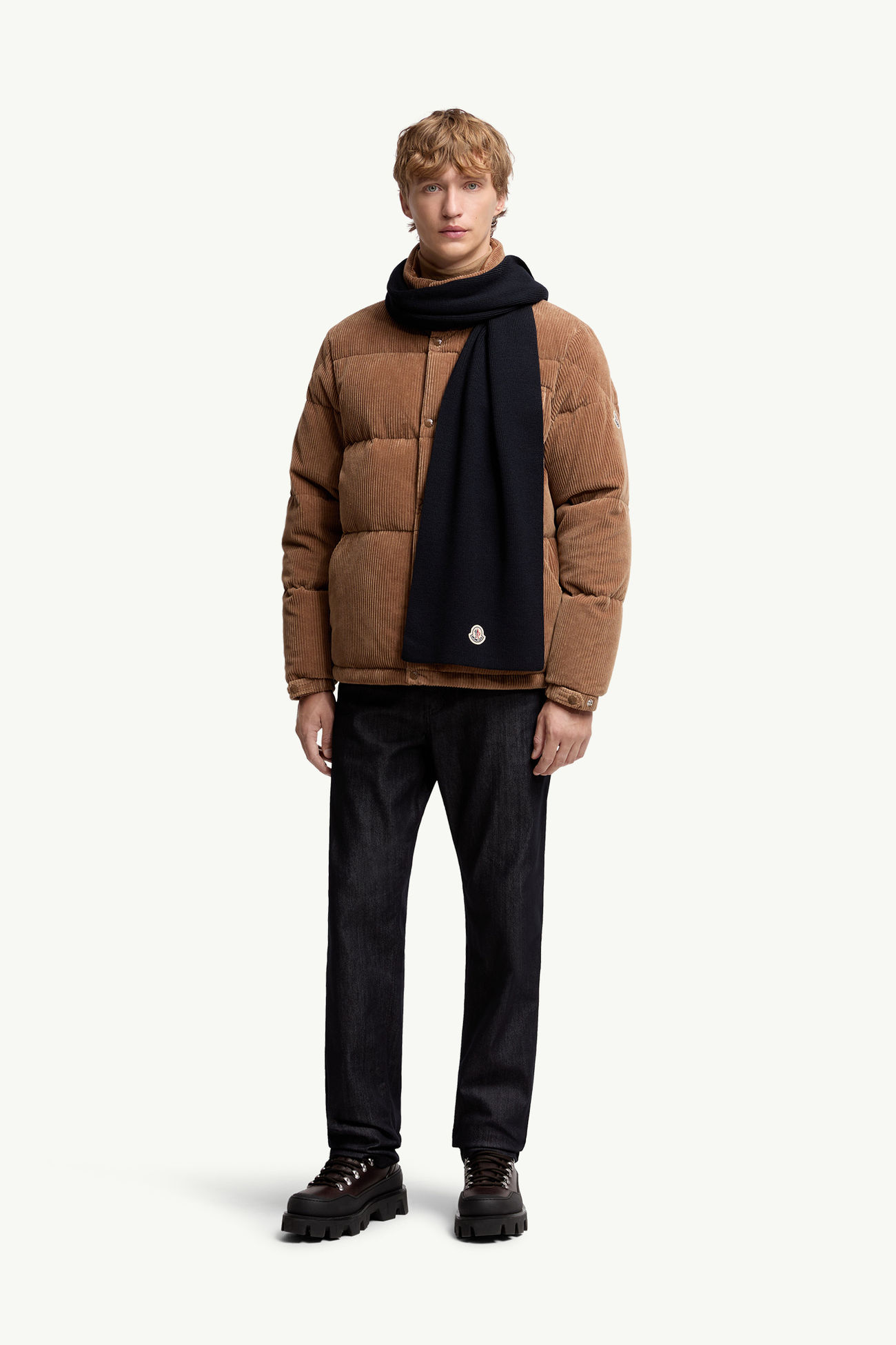 羊毛圍巾 男士 海軍藍色 Moncler 1