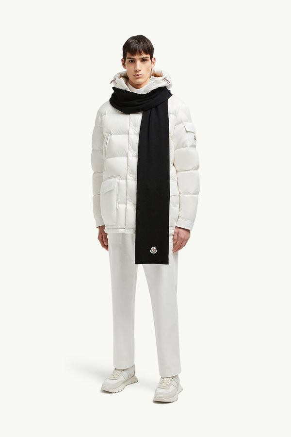 Wool Scarf Men Black Moncler 1