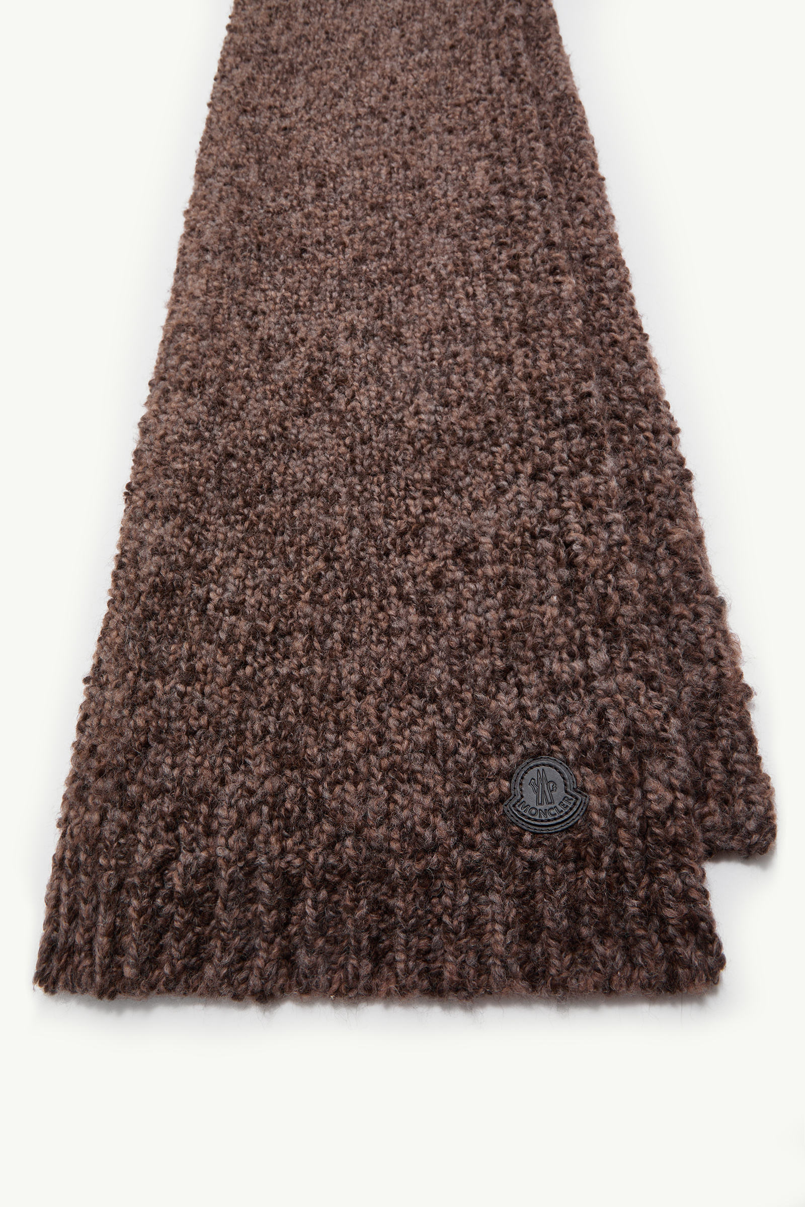 Wool & Alpaca Blend Scarf Men Brown Moncler 2