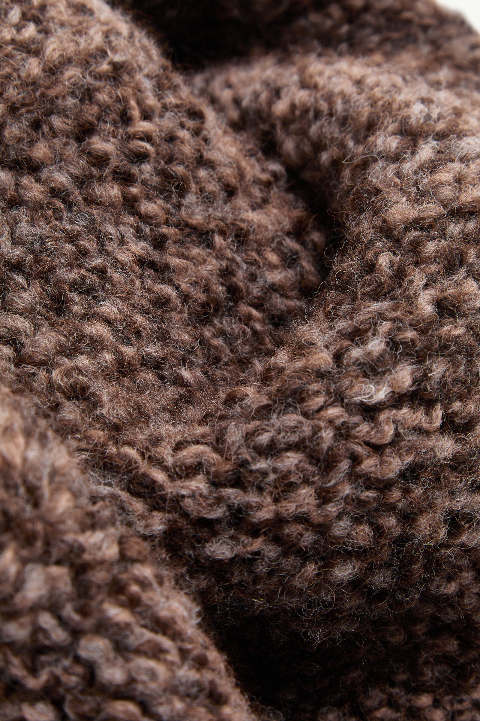 Wool & Alpaca Blend Scarf Men Brown Moncler 3