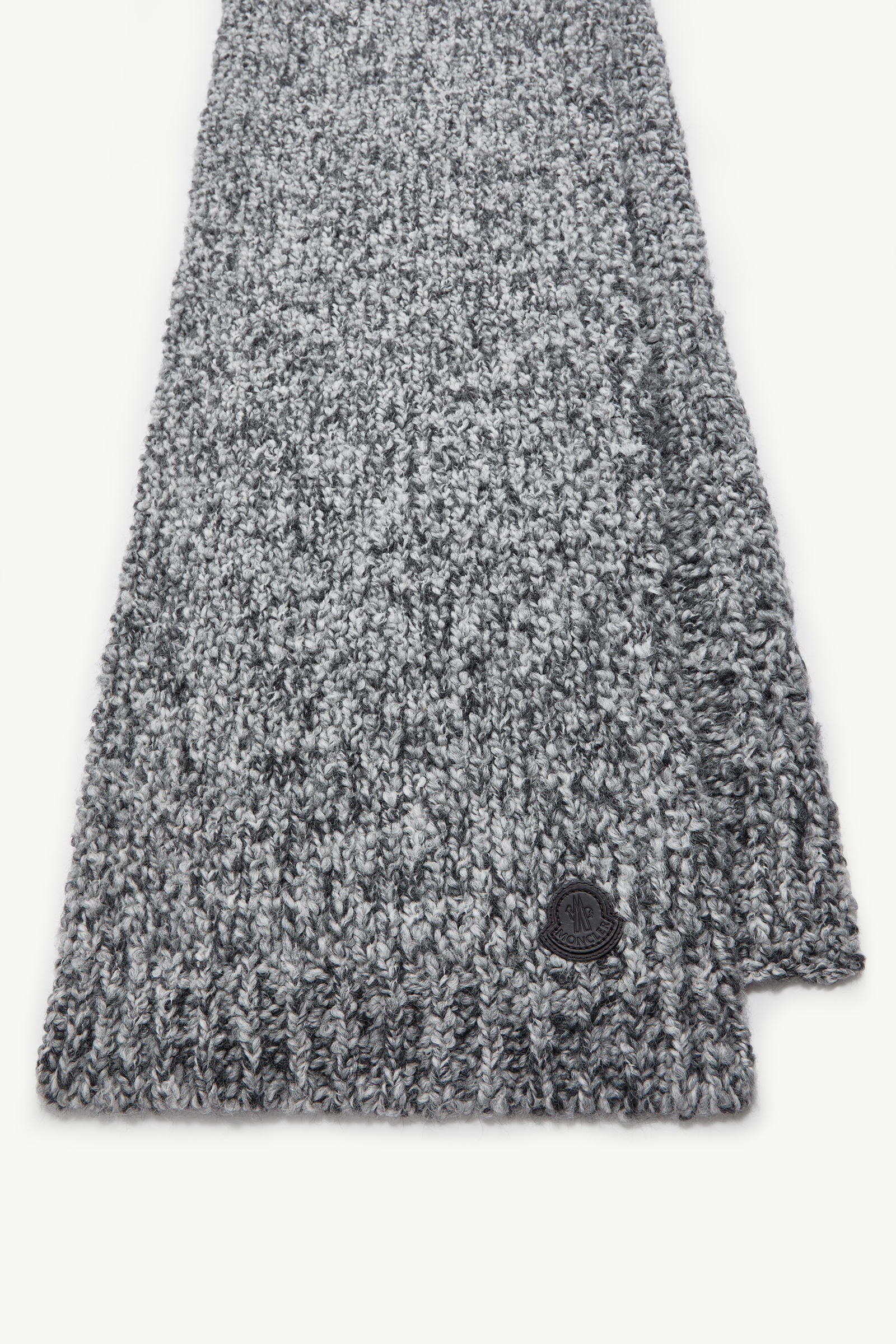 Wool & Alpaca Blend Scarf Men Gray Moncler 2