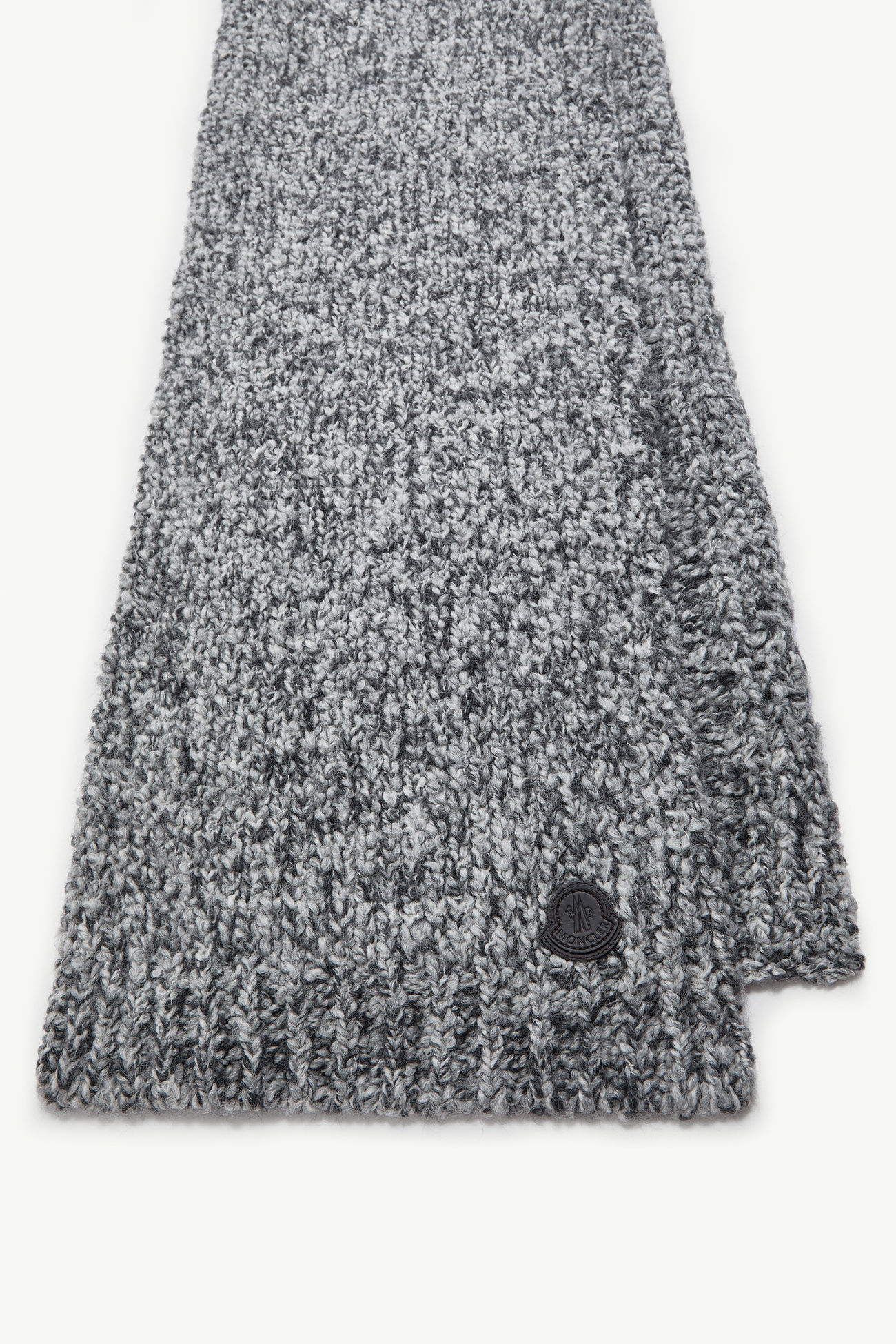 Wool & Alpaca Blend Scarf Men Grey Moncler 2