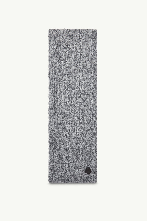 Wool & Alpaca Blend Scarf Men Gray Moncler 0