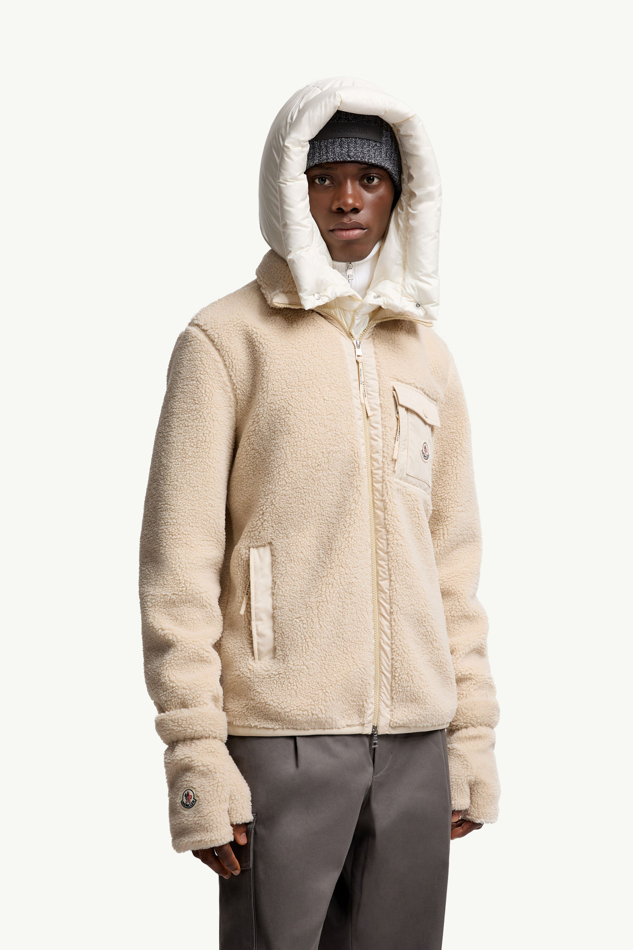 泰迪布露指手套 中性 淺米色 Moncler 1